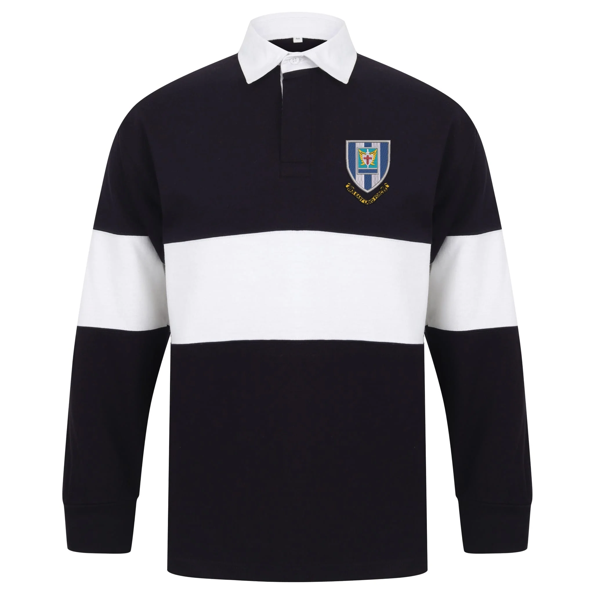 Far East Land Forces Front Row Long Sleeve Panelled Rugby Shirt - Image 3