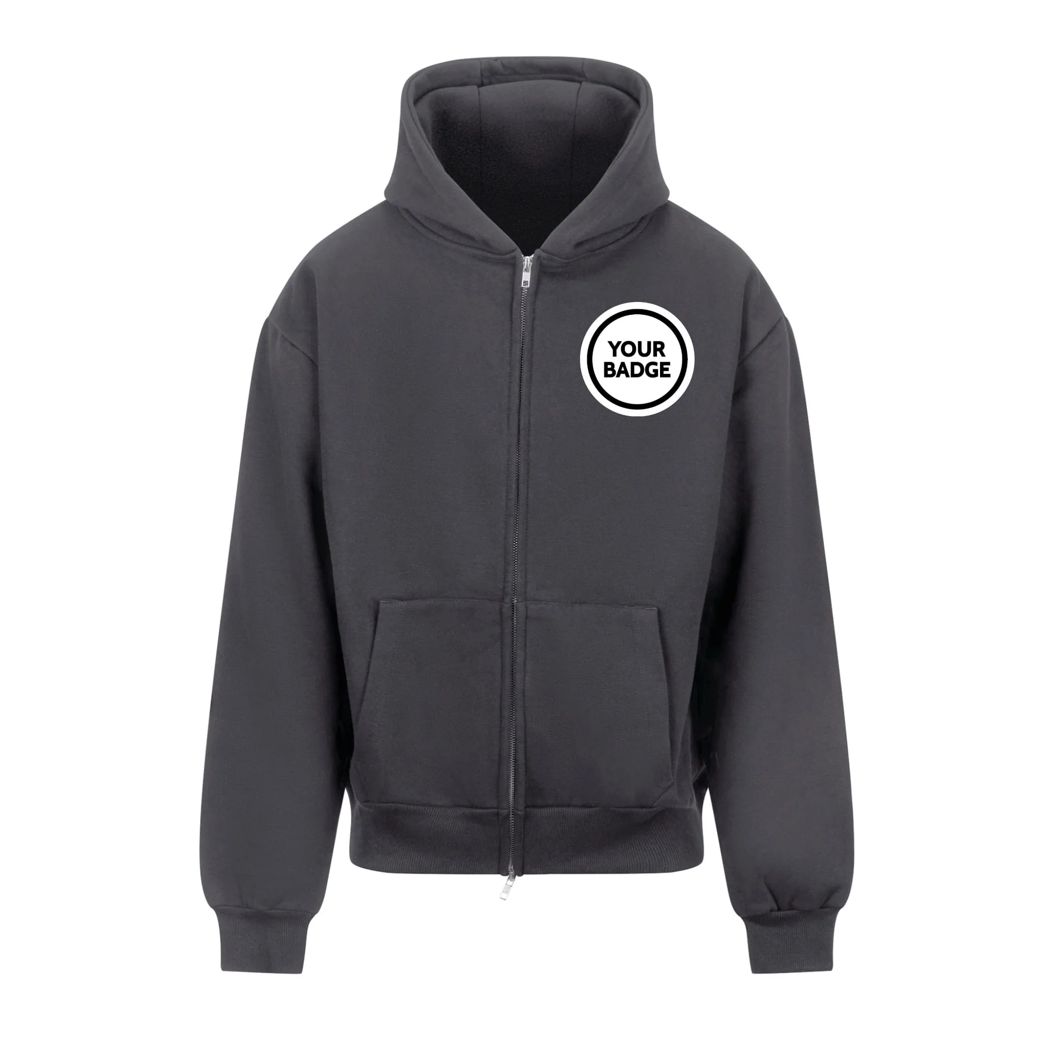 Heavyweight Zipped Hoodie - Choose Your Badge - Image 6