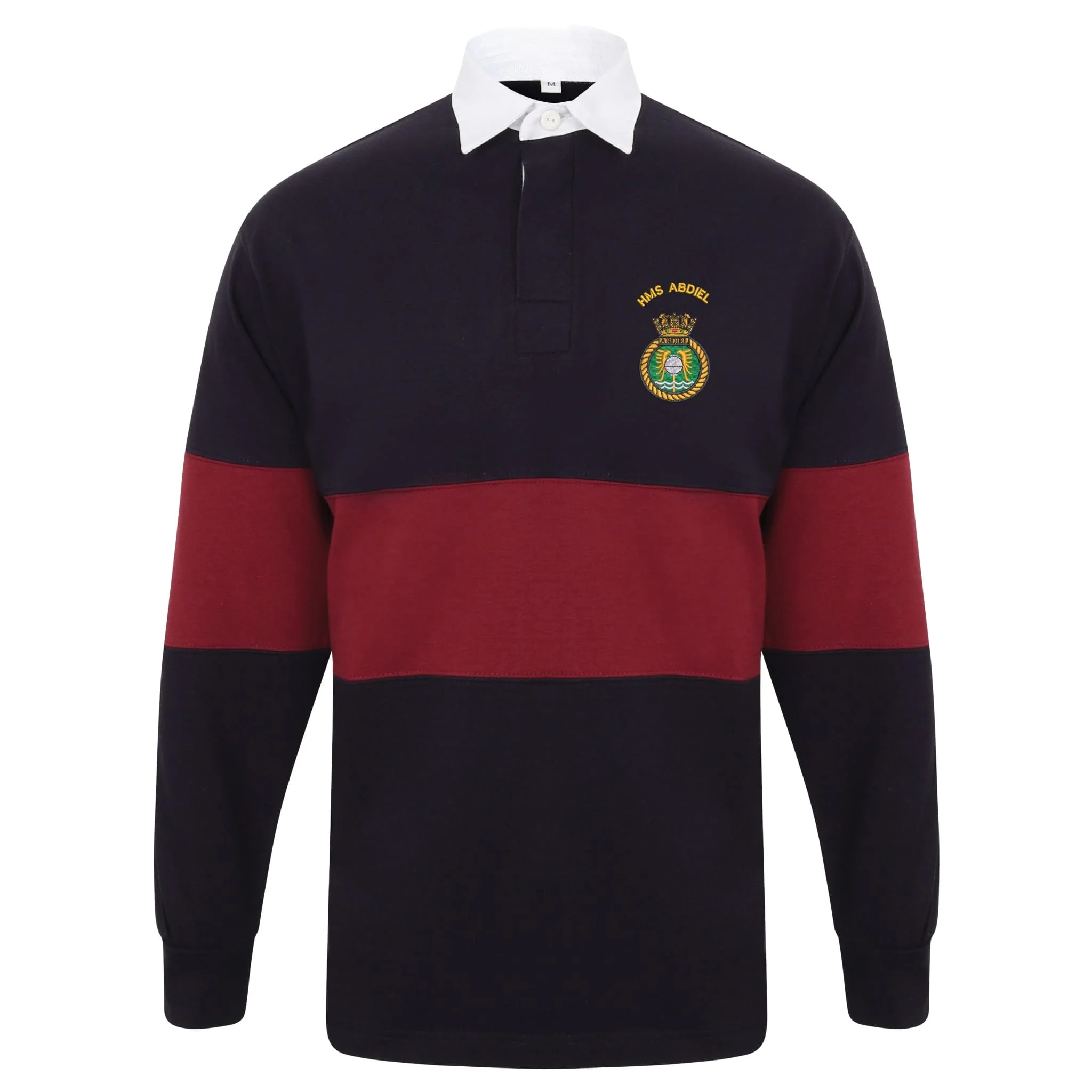 HMS Abdiel Front Row Long Sleeve Panelled Rugby Shirt - Image 2