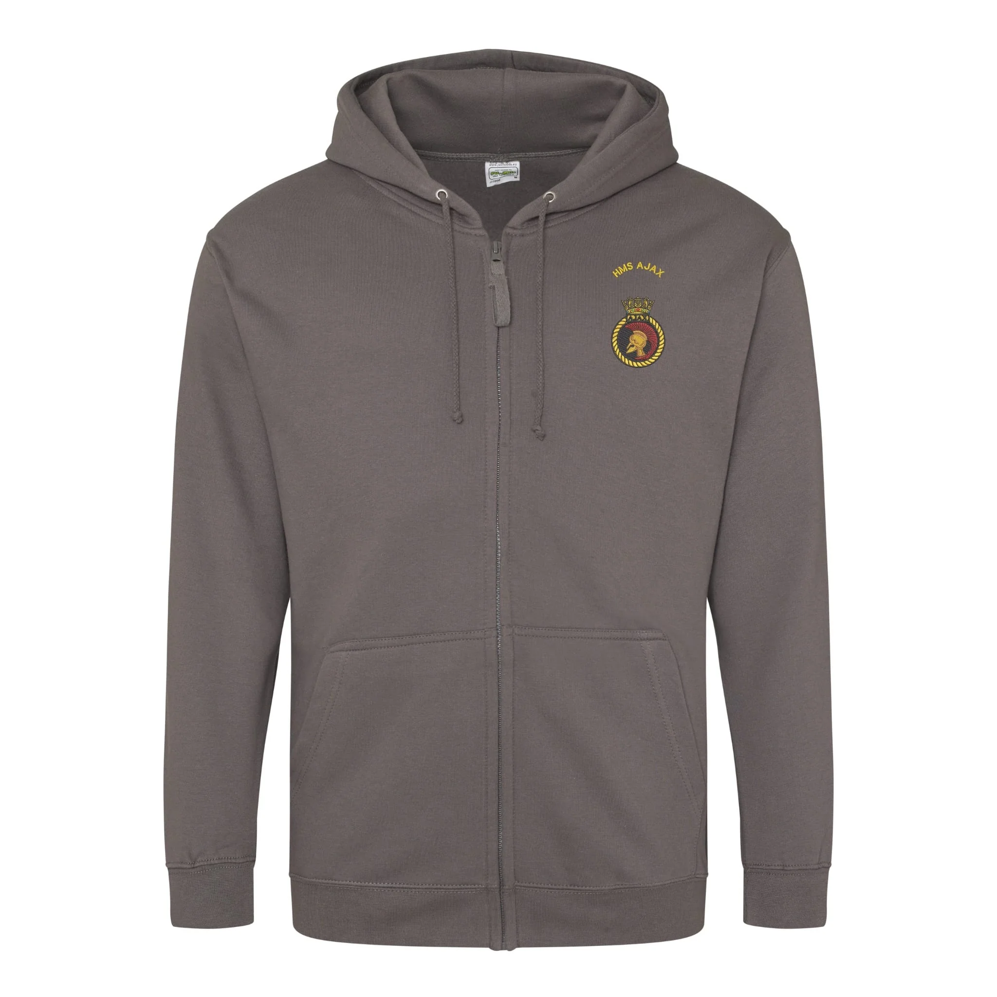 HMS Ajax Zipped Hoodie - Image 3