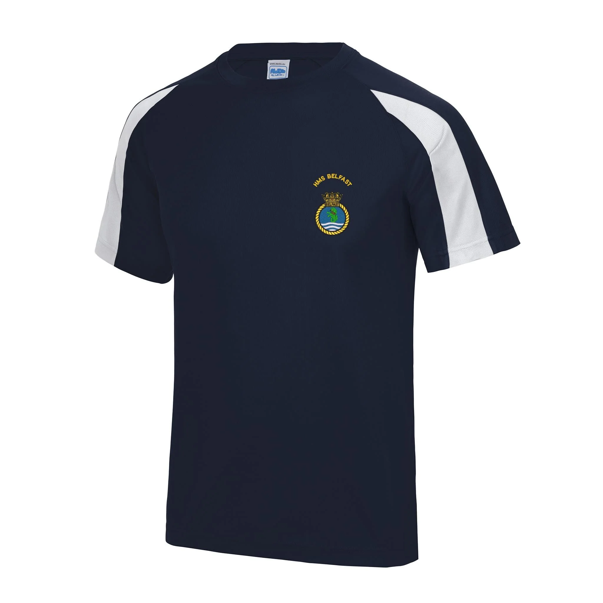 HMS Belfast Contrast Polyester T-Shirt - Image 3