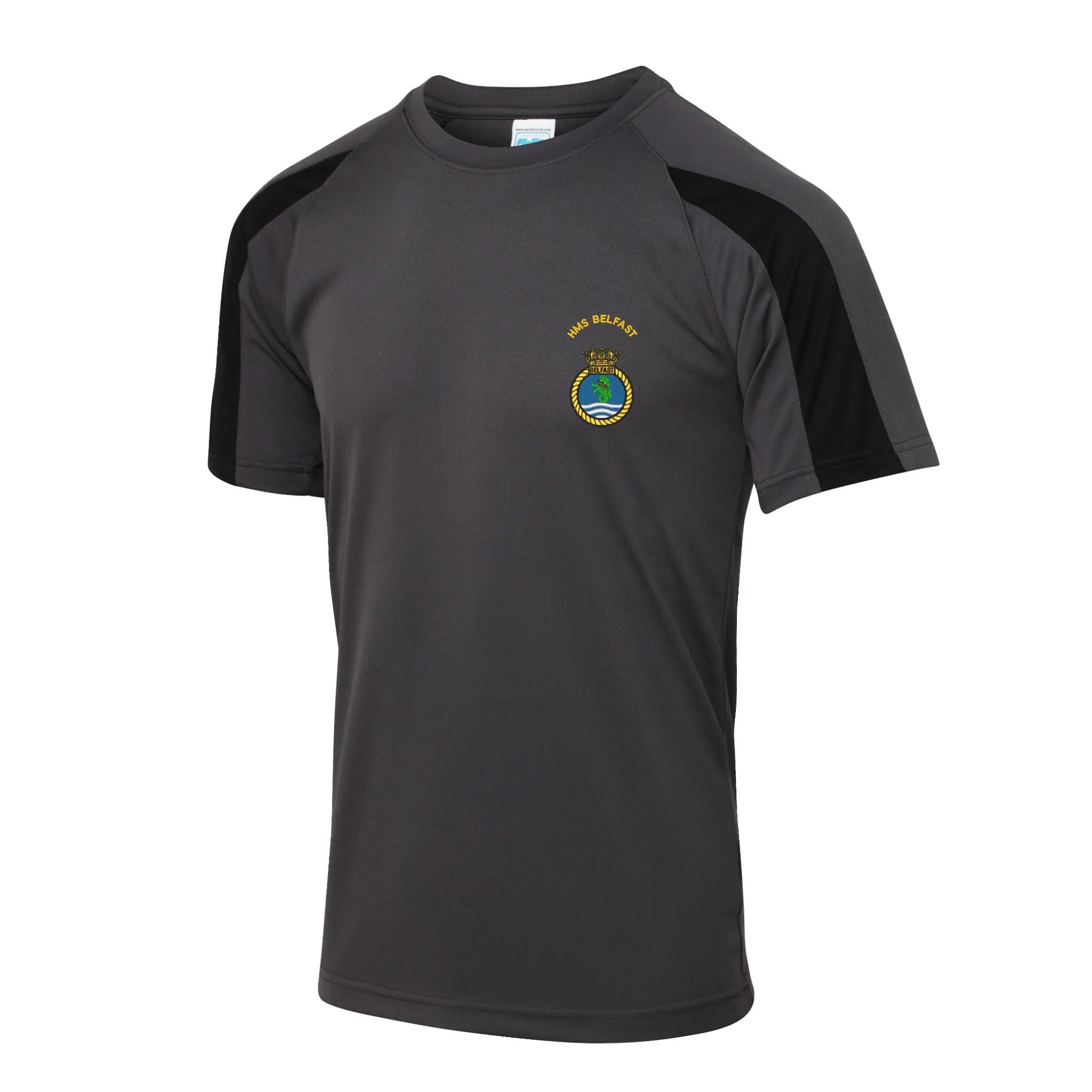 HMS Belfast Contrast Polyester T-Shirt - Image 6
