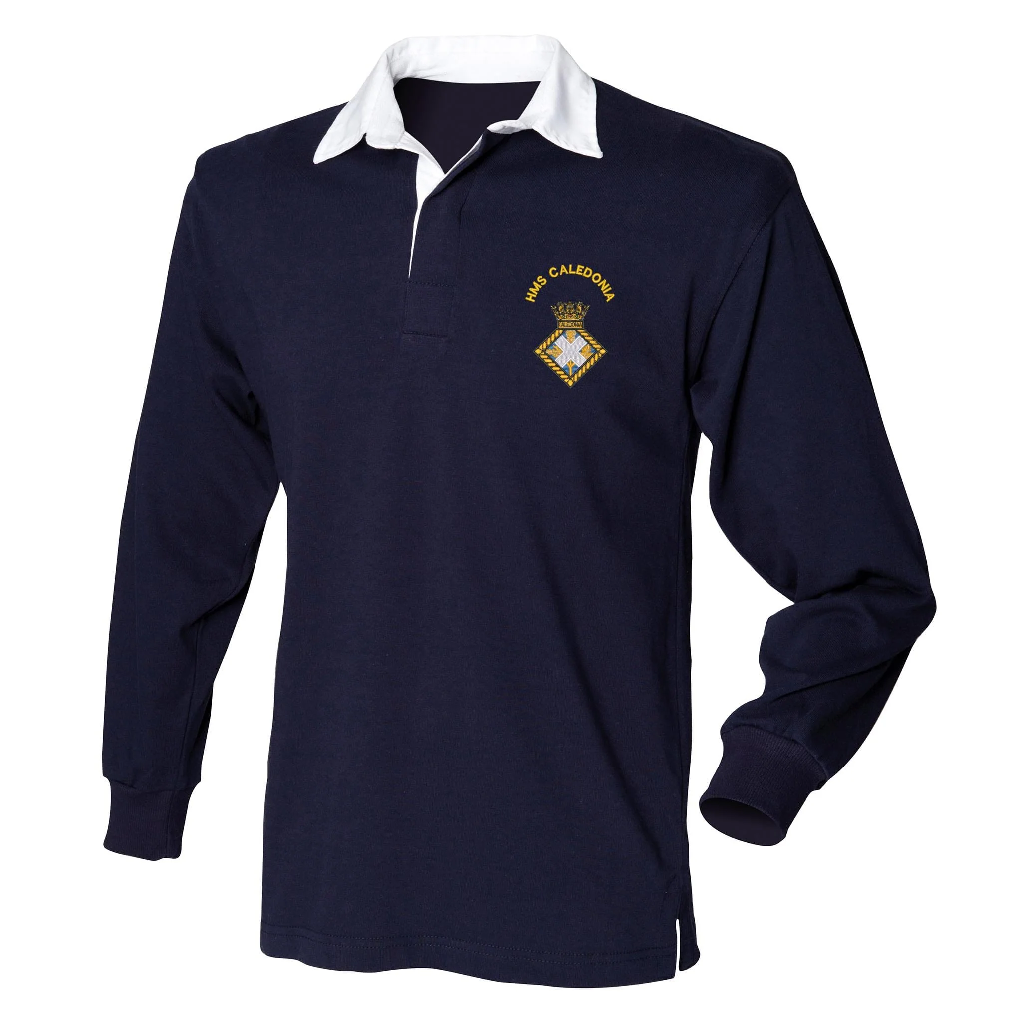 HMS Caledonia Front Row Long Sleeve Rugby Shirt - Image 7