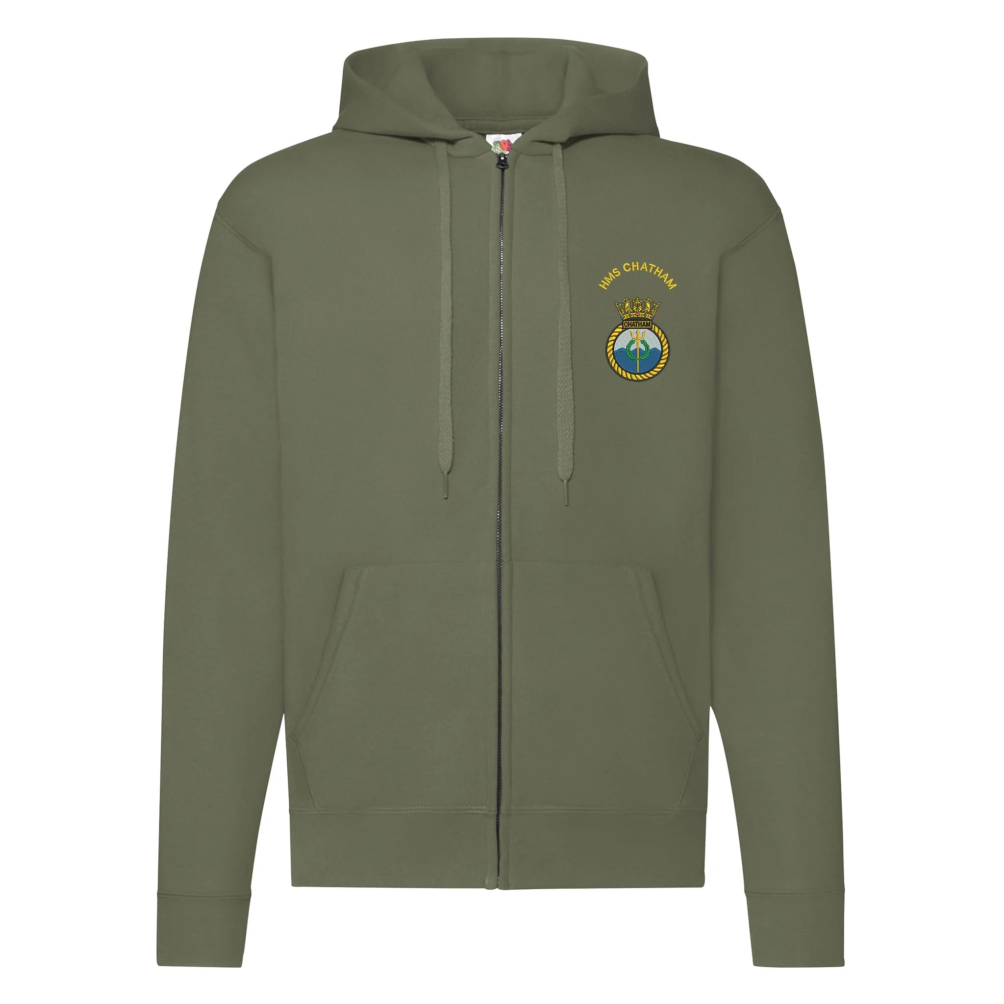 HMS Chatham Zipped Hoodie - Image 3