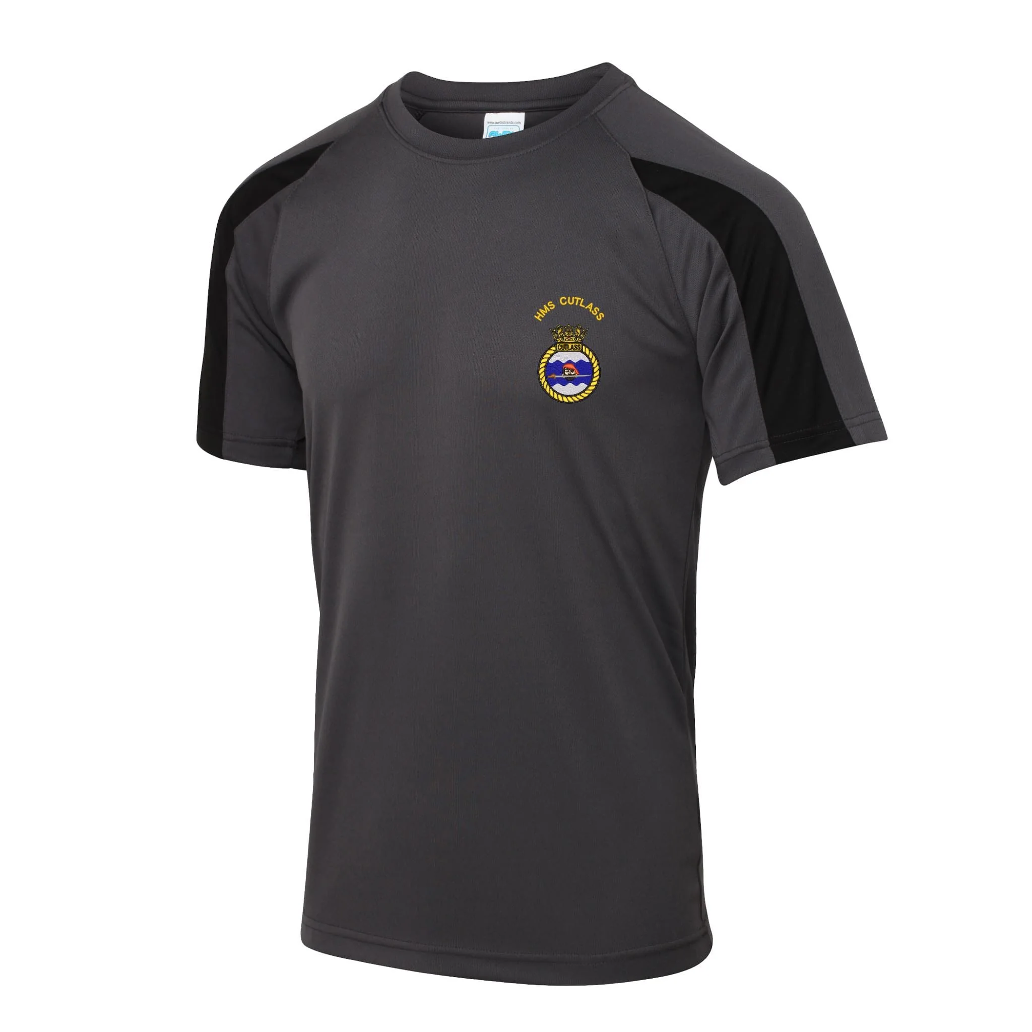 HMS Cutlass Contrast Polyester T-Shirt - Image 6