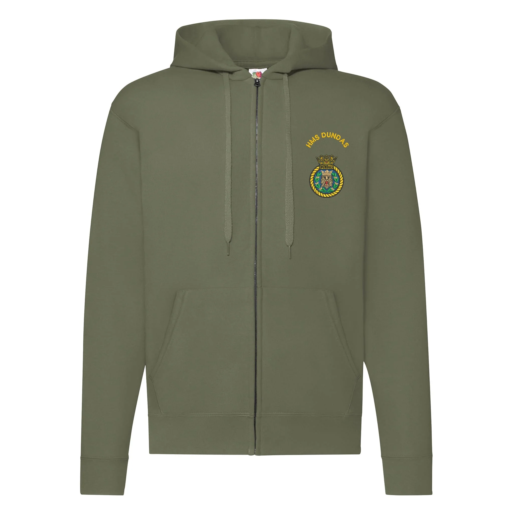 HMS Dundas Zipped Hoodie - Image 5