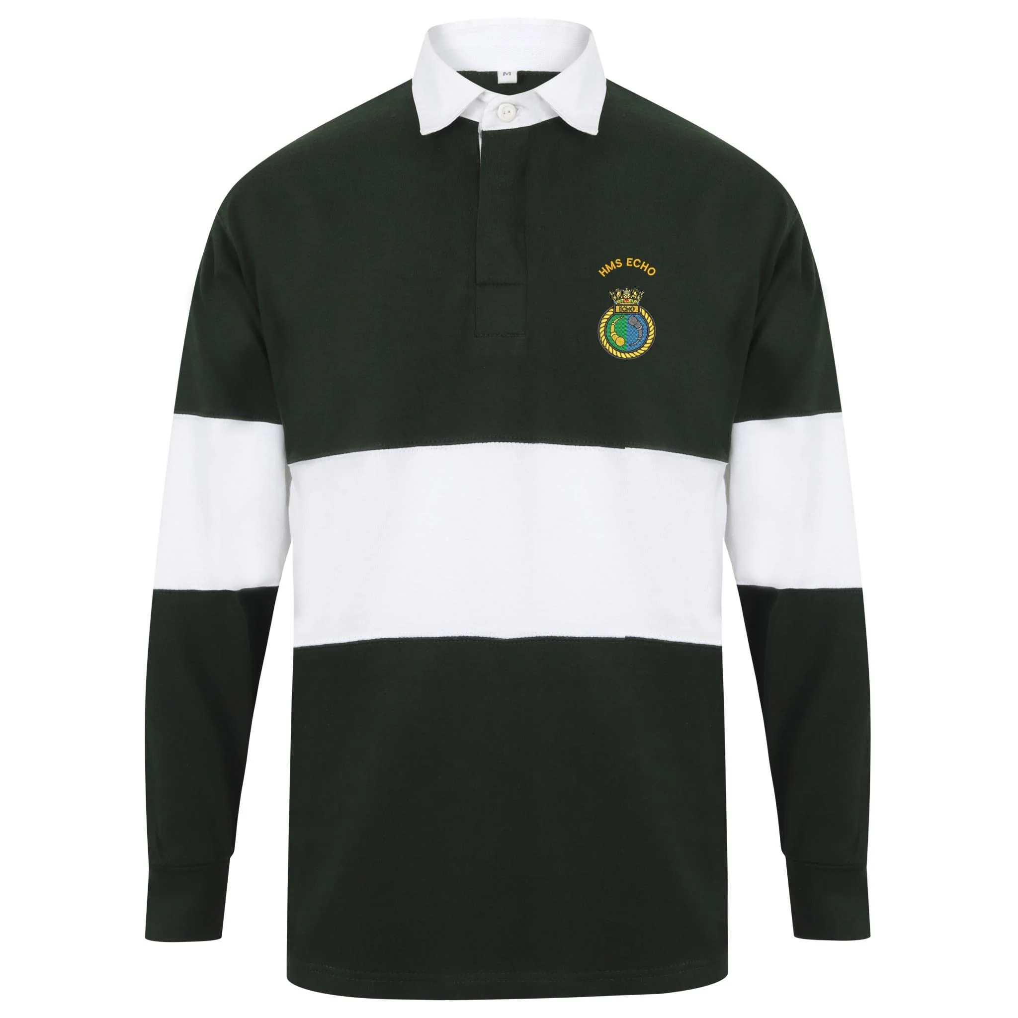 HMS Echo Front Row Long Sleeve Panelled Rugby Shirt
