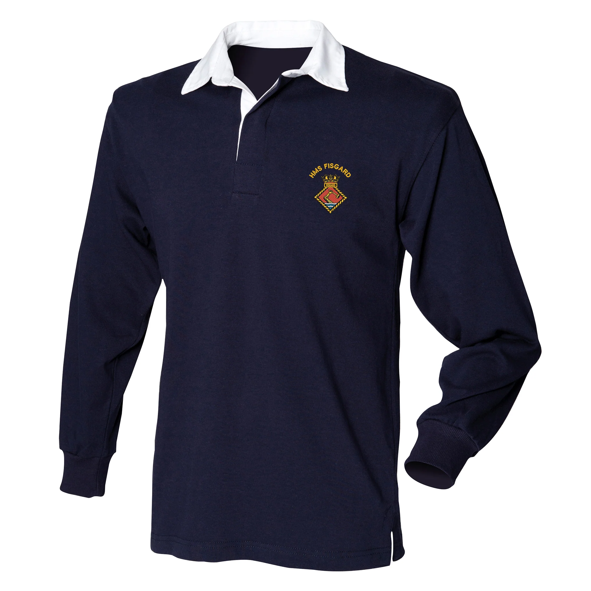 HMS Fisgard Front Row Long Sleeve Rugby Shirt - Image 4