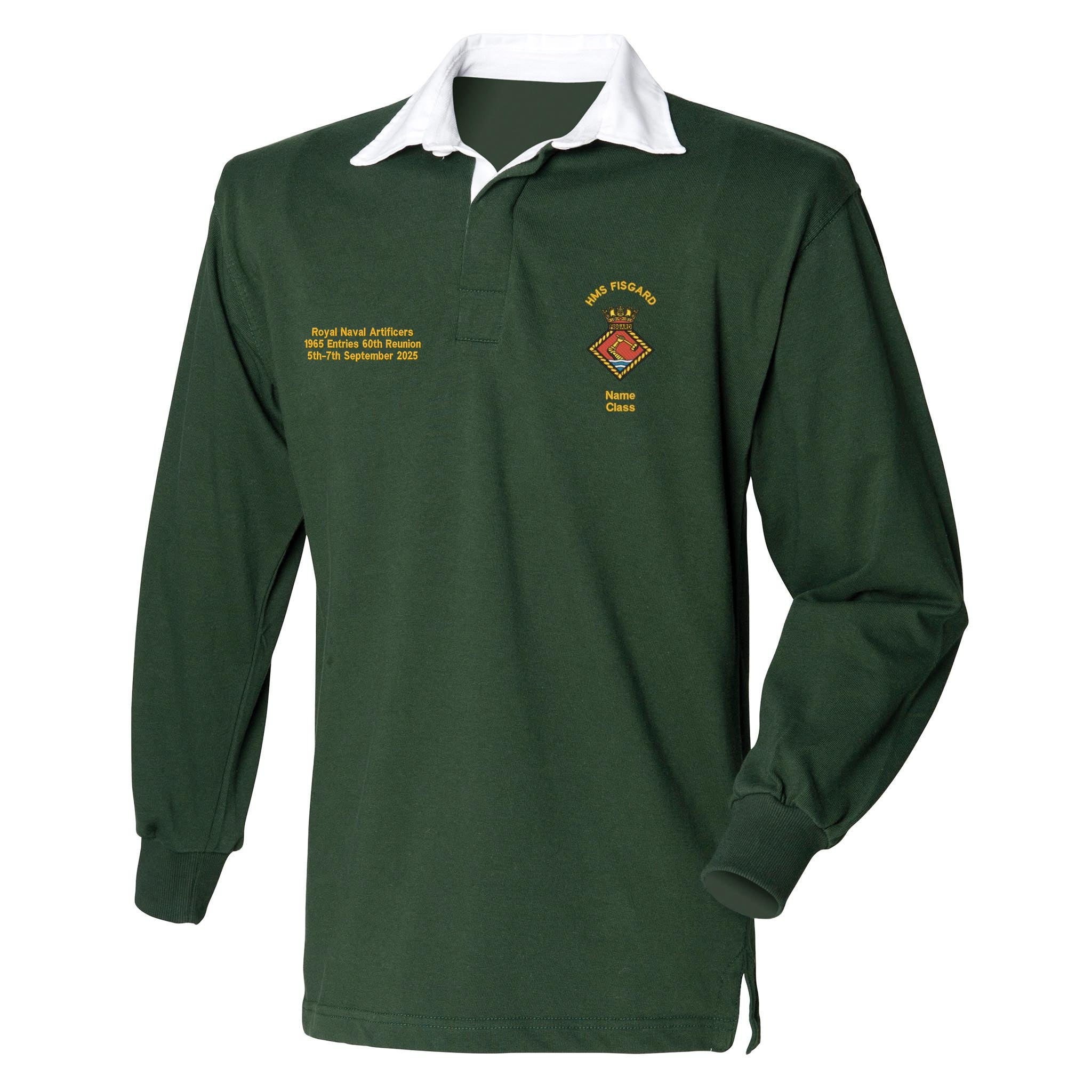 HMS Fisgard Front Row Long Sleeve Rugby Shirt - Royal Navy Artificers Reunion 2025 - Image 2