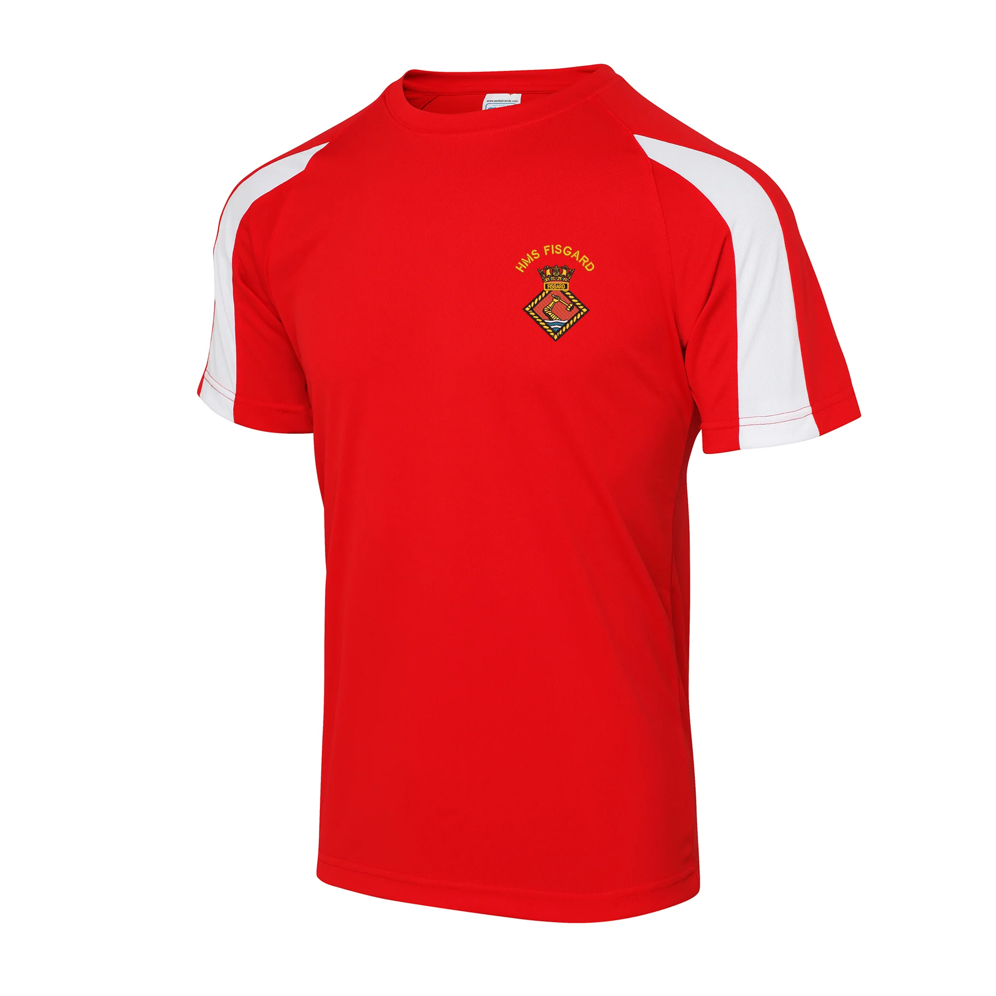 HMS Fisgard Contrast Polyester T-Shirt - Image 3