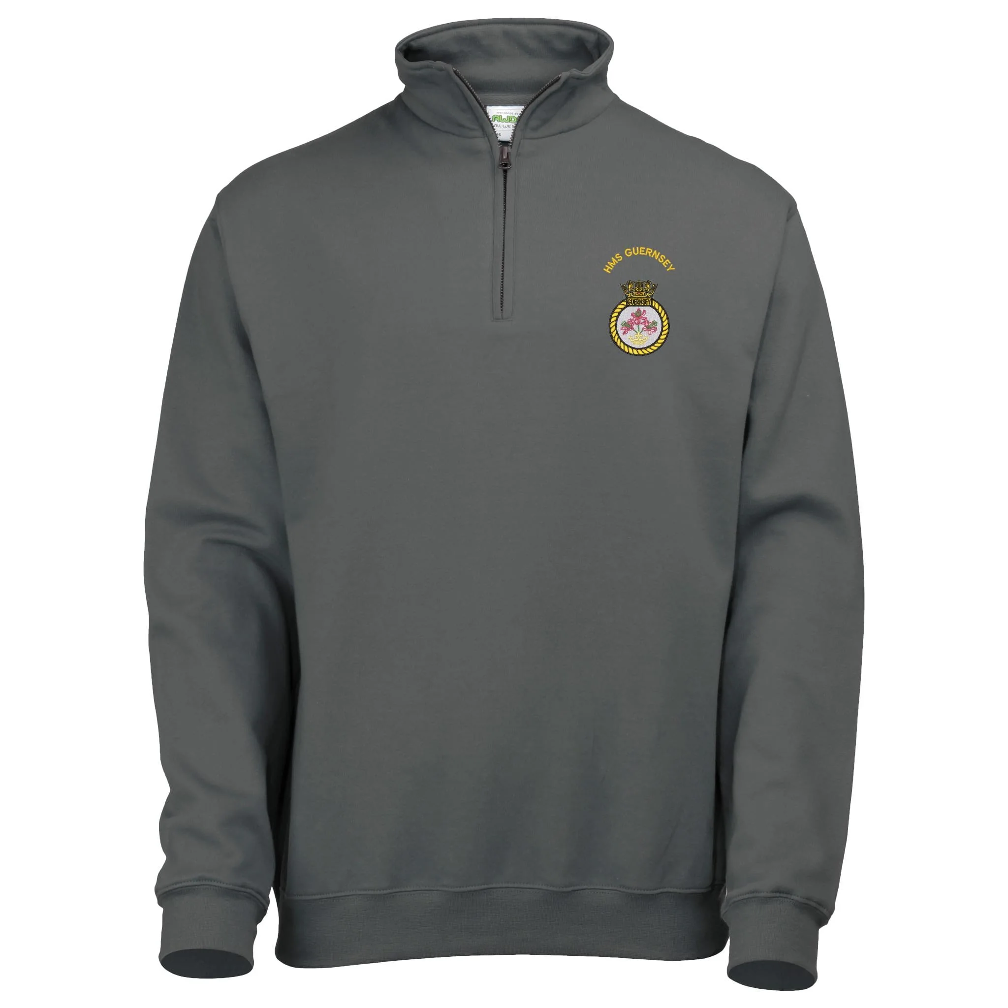 HMS Guernsey Quarter Zip Sweatshirt - Image 3