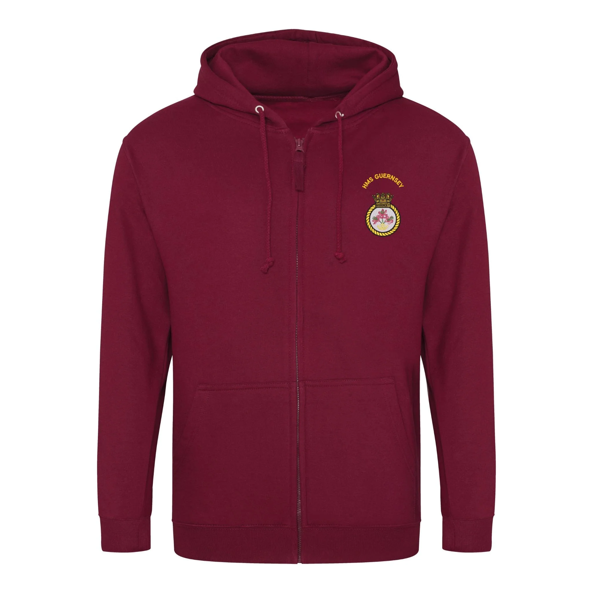 HMS Guernsey Zipped Hoodie - Image 3