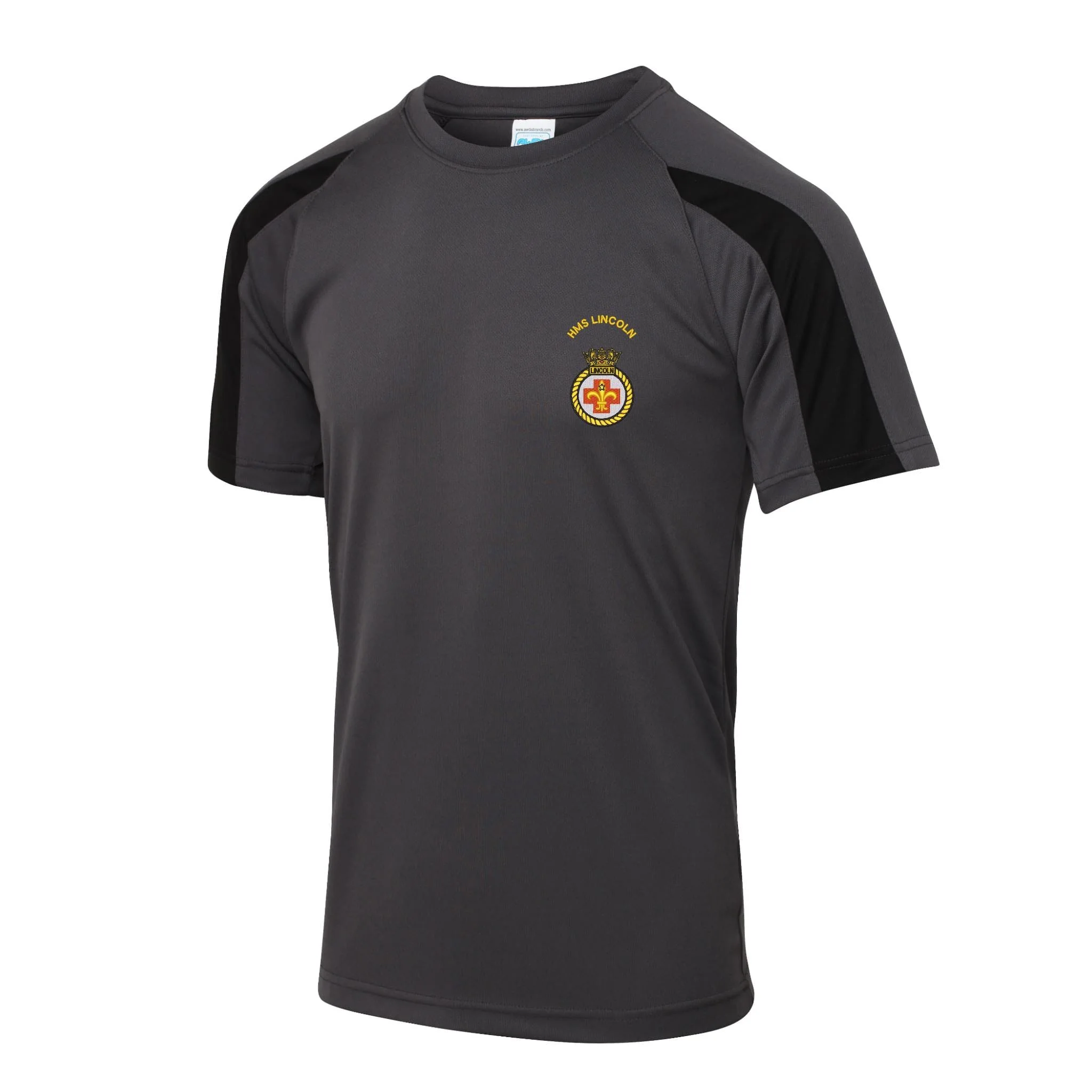 HMS Lincoln Contrast Polyester T-Shirt - Image 6