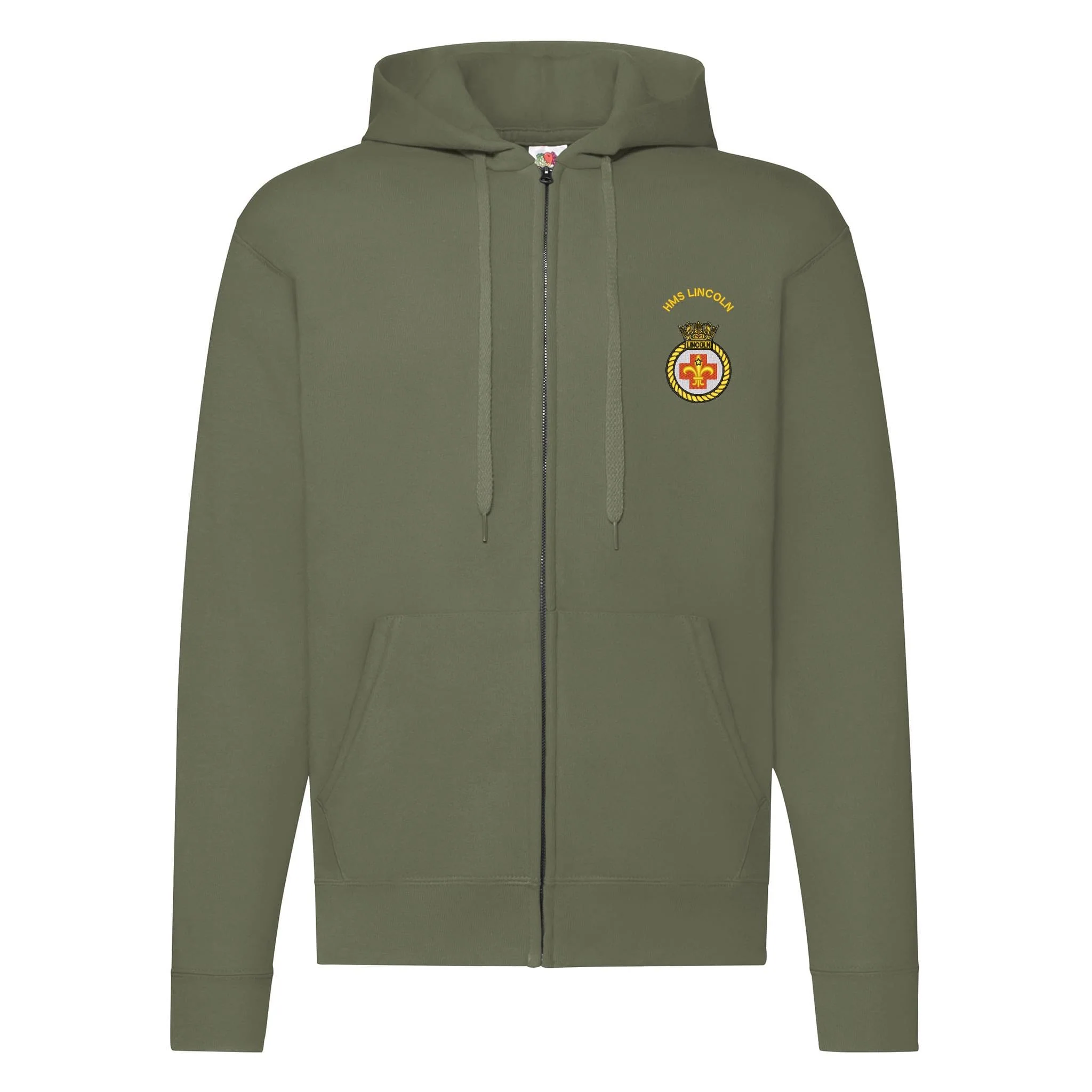 HMS Lincoln Zipped Hoodie - Image 9