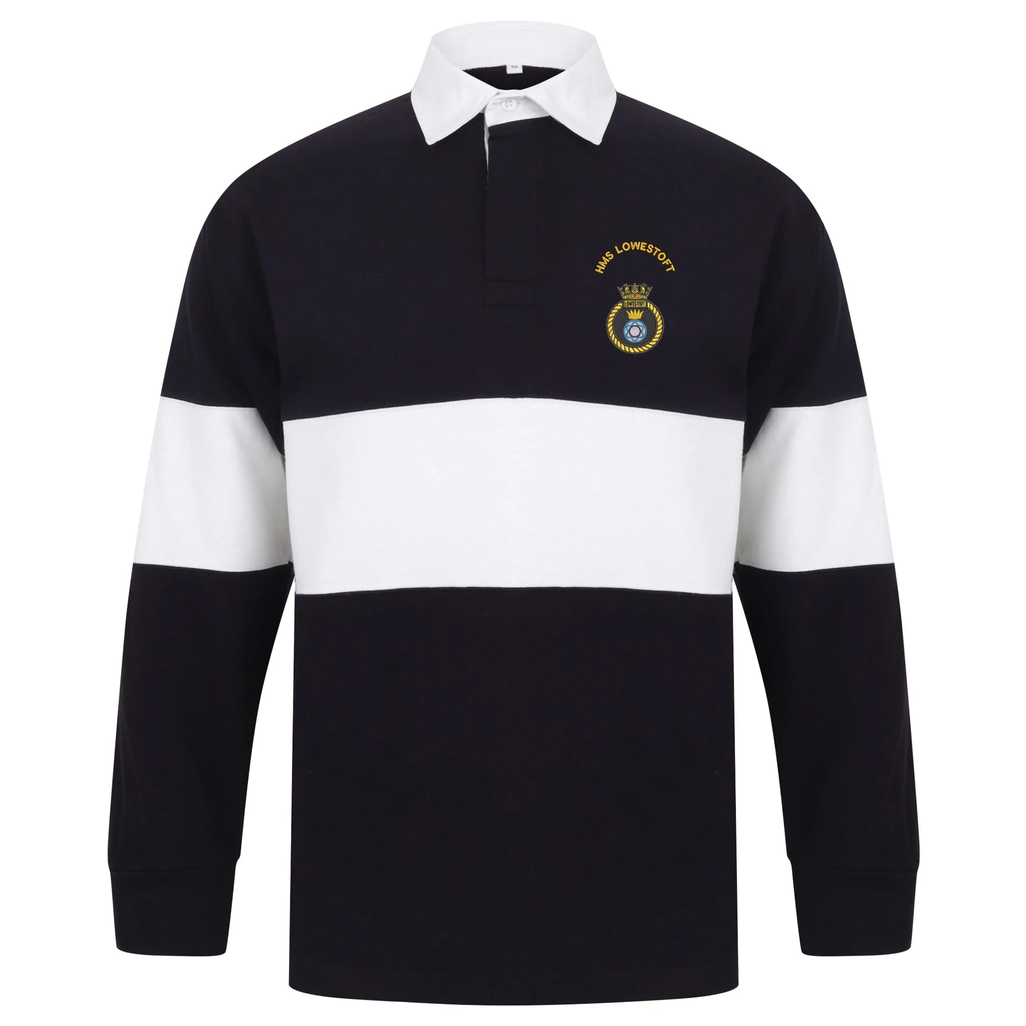 HMS Lowestoft Front Row Long Sleeve Panelled Rugby Shirt - Image 3
