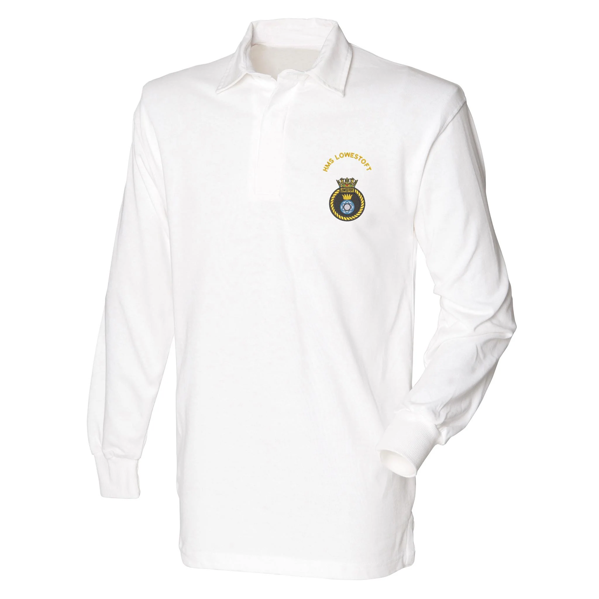 HMS Lowestoft Front Row Long Sleeve Rugby Shirt - Image 4