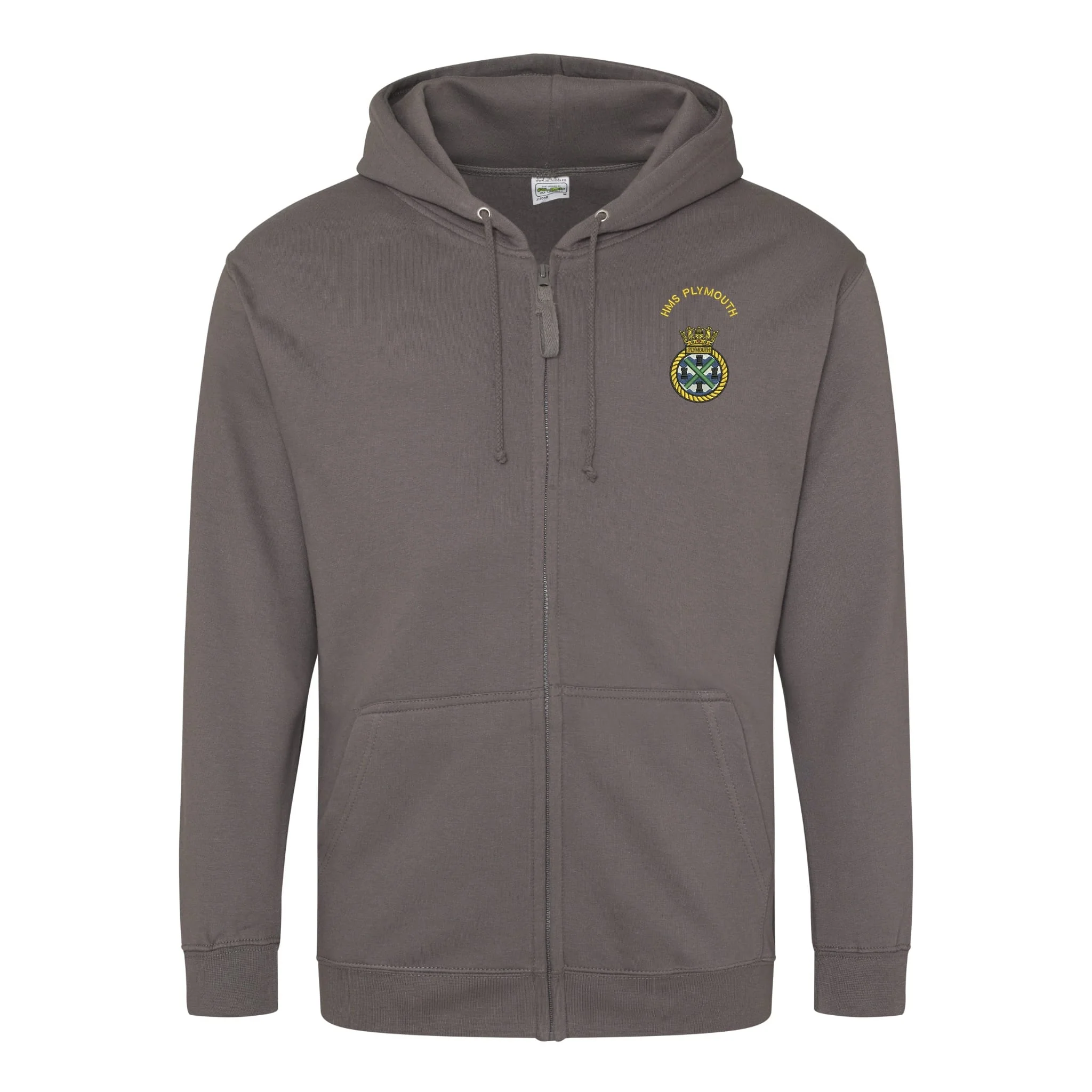 HMS Plymouth Zipped Hoodie - Image 3