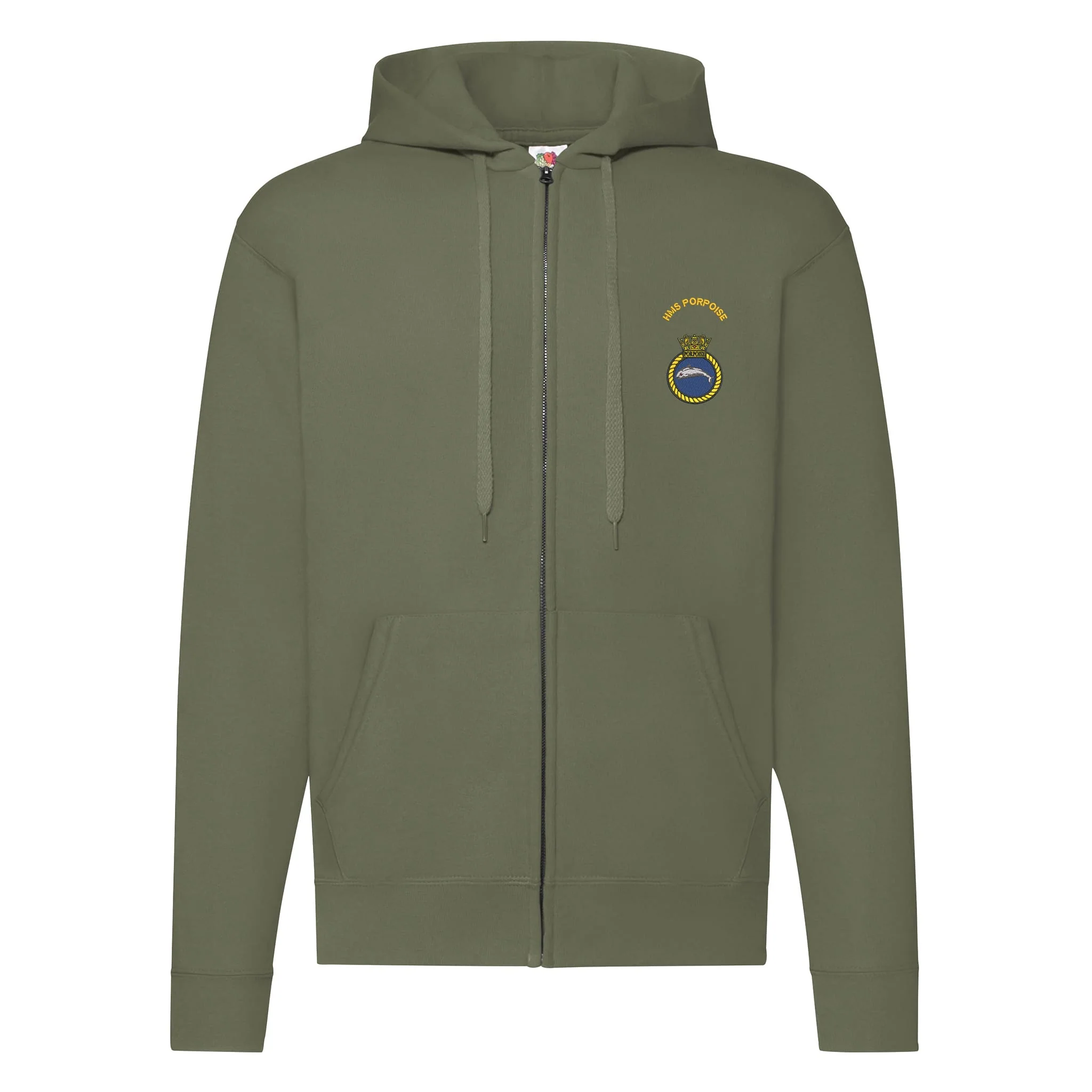 HMS Porpoise Zipped Hoodie - Image 5