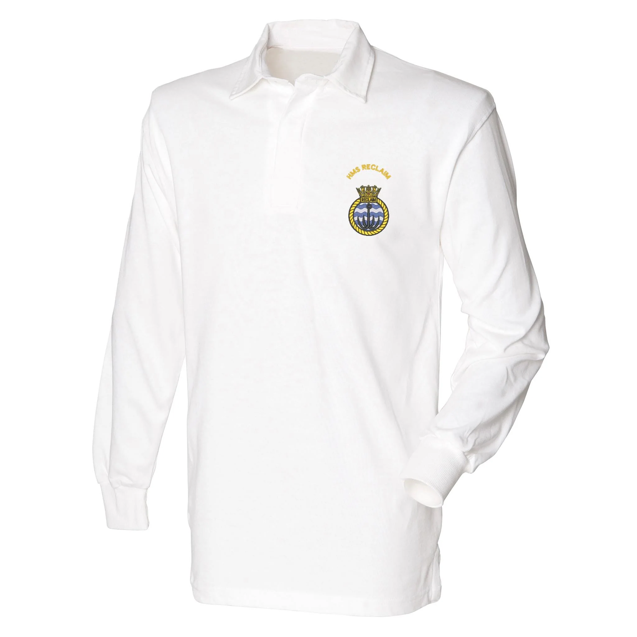 HMS Reclaim Front Row Long Sleeve Rugby Shirt - Image 4