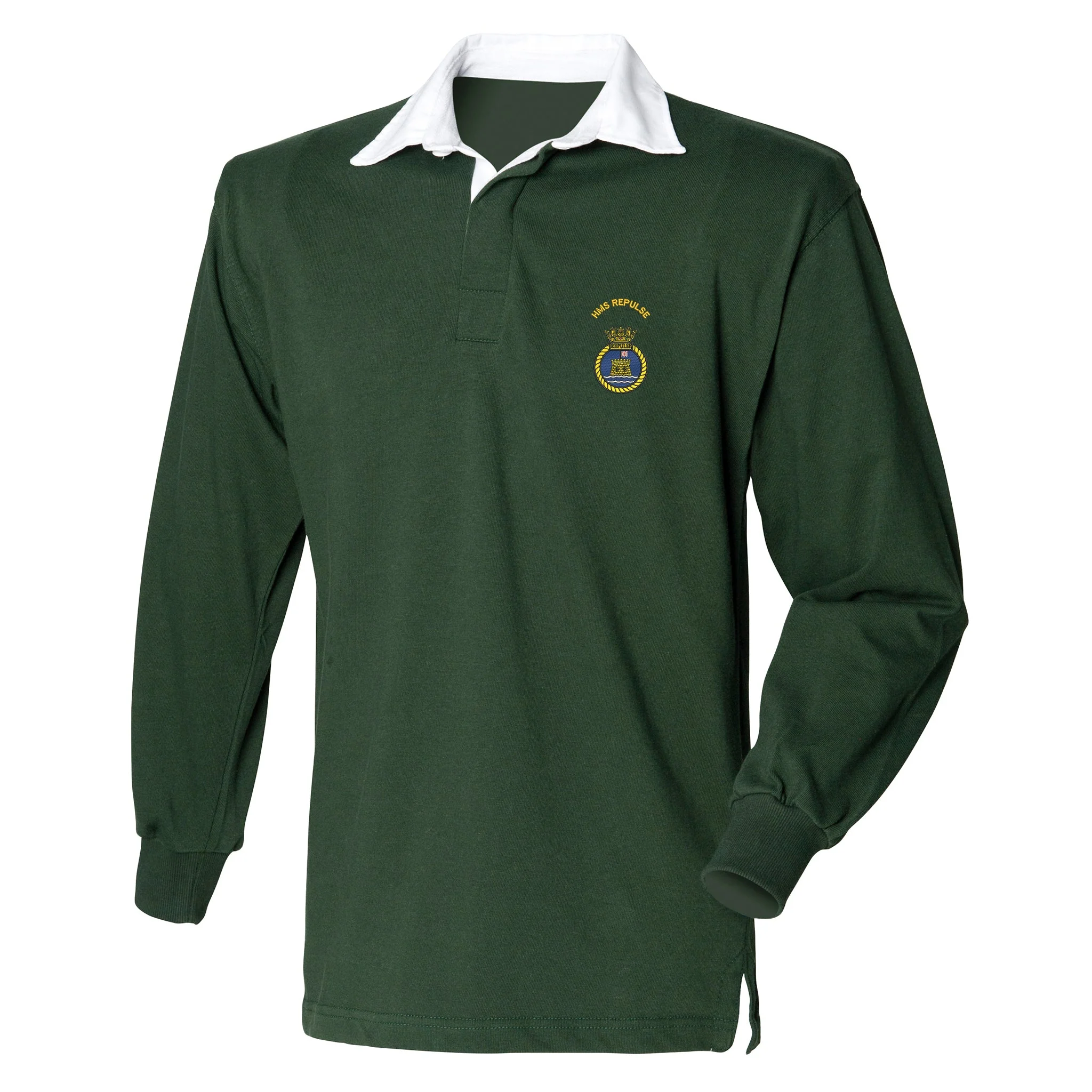 HMS Repulse Front Row Long Sleeve Rugby Shirt - Image 7