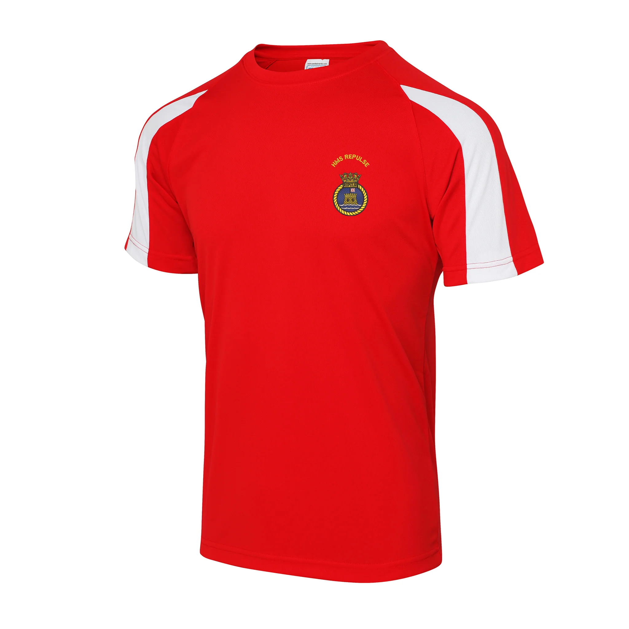HMS Repulse Contrast Polyester T-Shirt - Image 3
