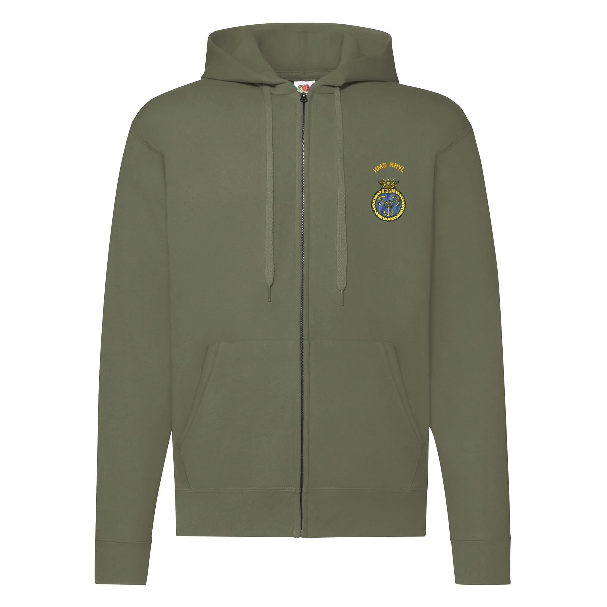 HMS Rhyl Zipped Hoodie - Image 2