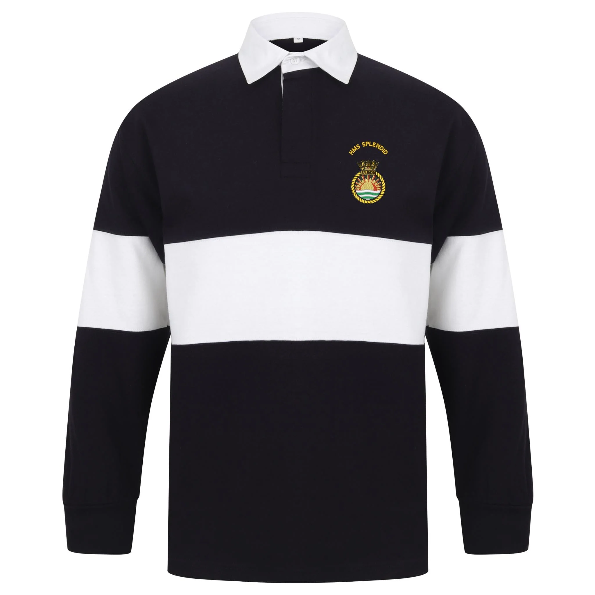 HMS Splendid Front Row Long Sleeve Panelled Rugby Shirt - Image 3