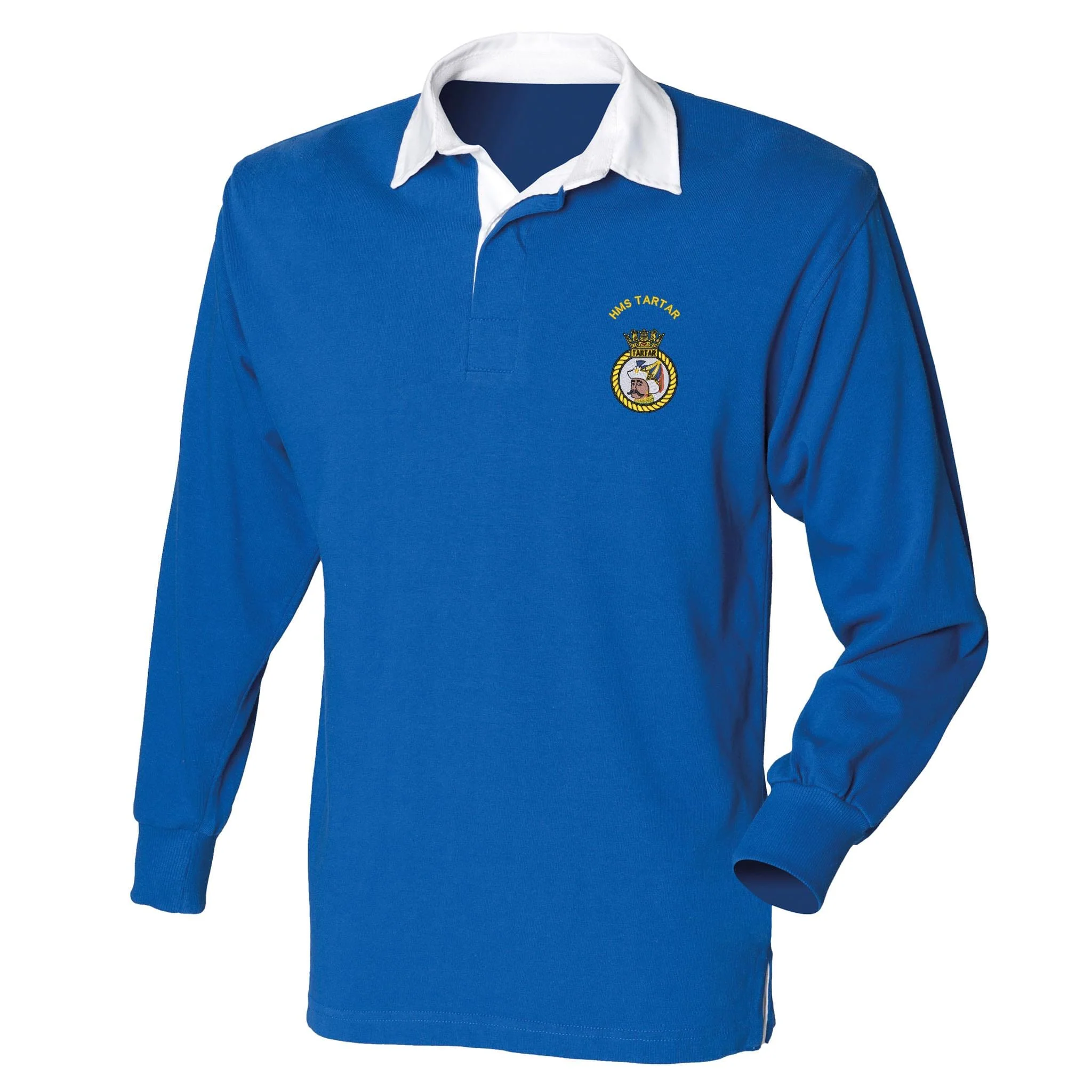 HMS Tartar Front Row Long Sleeve Rugby Shirt - Image 3