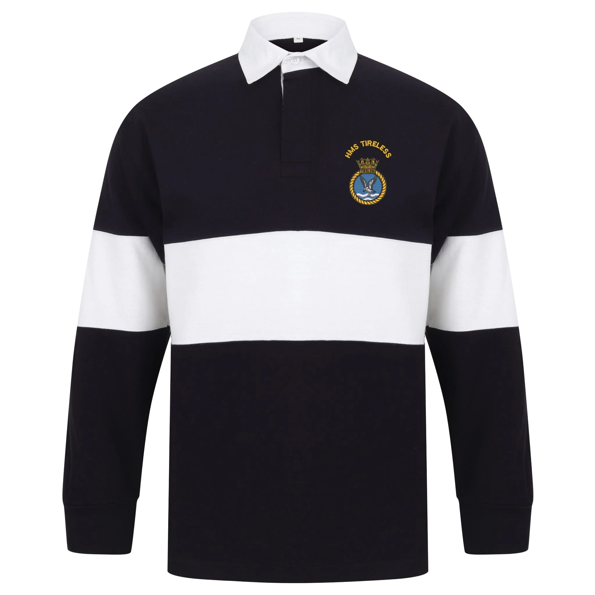 HMS Tireless Front Row Long Sleeve Panelled Rugby Shirt - Image 3