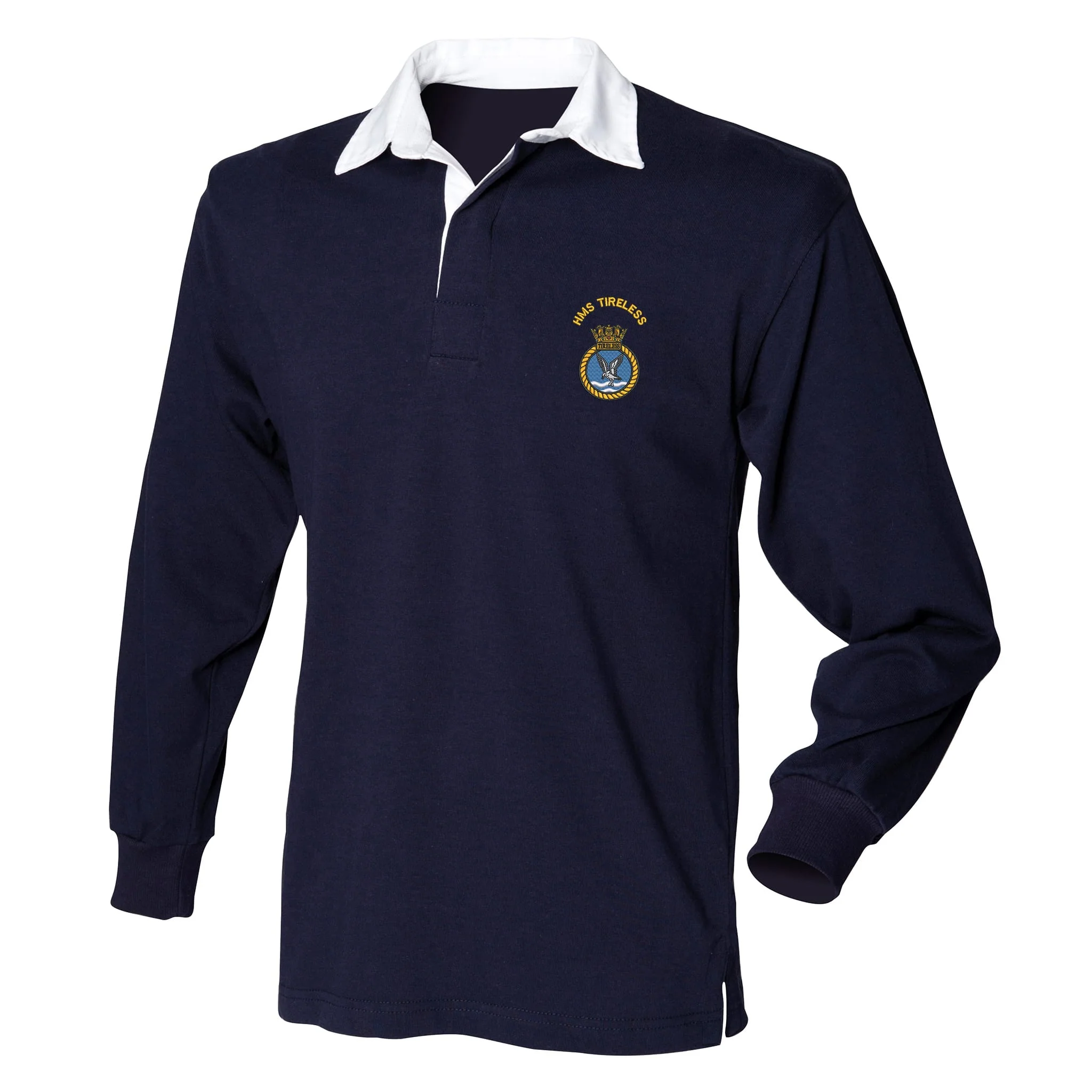 HMS Tireless Front Row Long Sleeve Rugby Shirt - Image 7