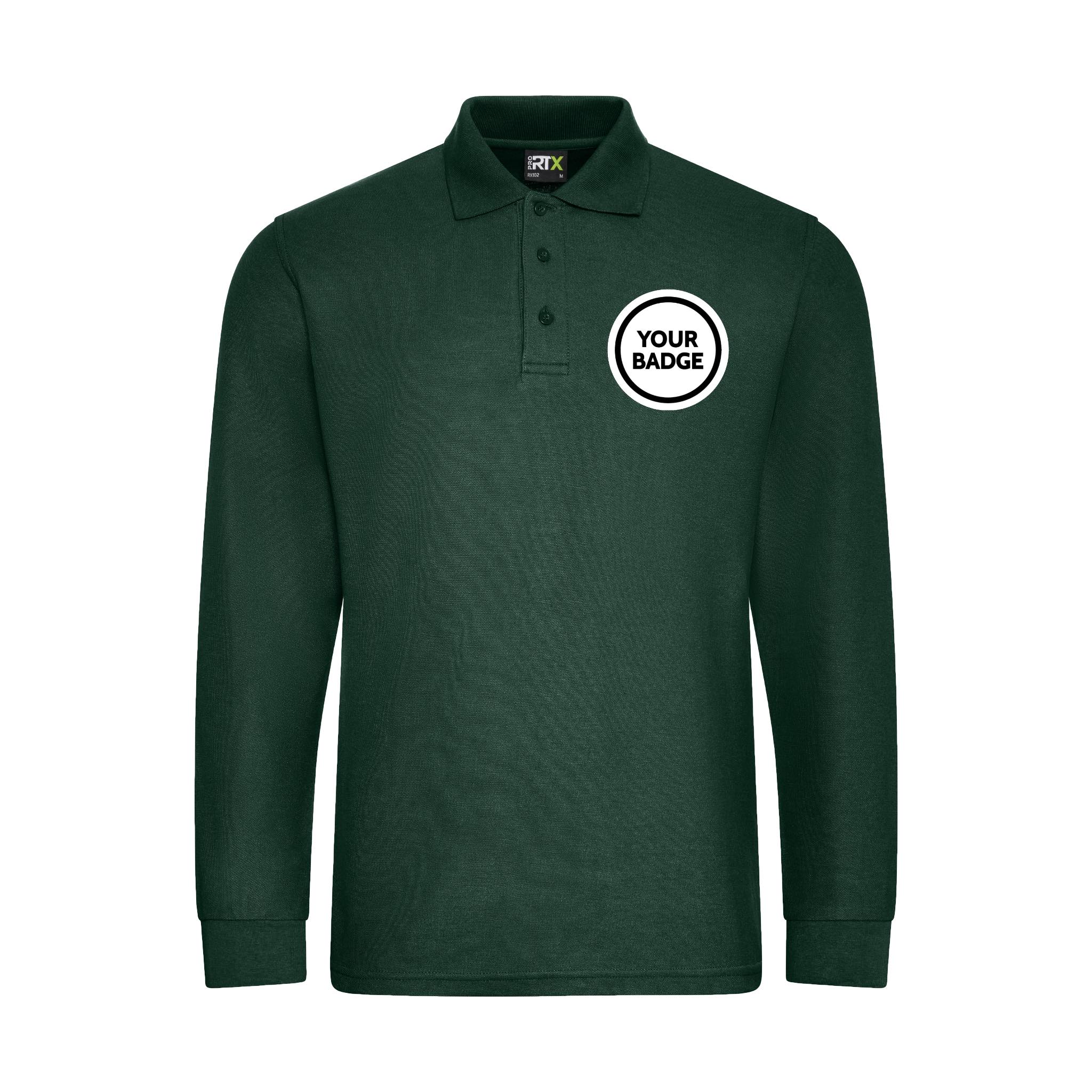 HMS Trenchant Long Sleeve Polo Shirt - Image 3
