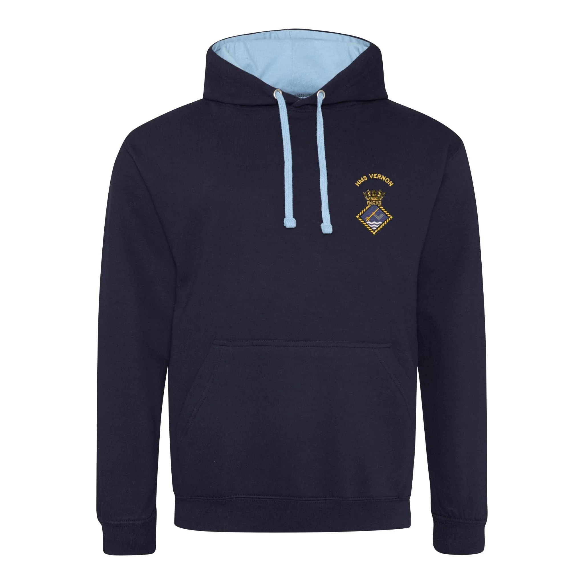 HMS Vernon Varsity Contrast Hoodie - Image 2