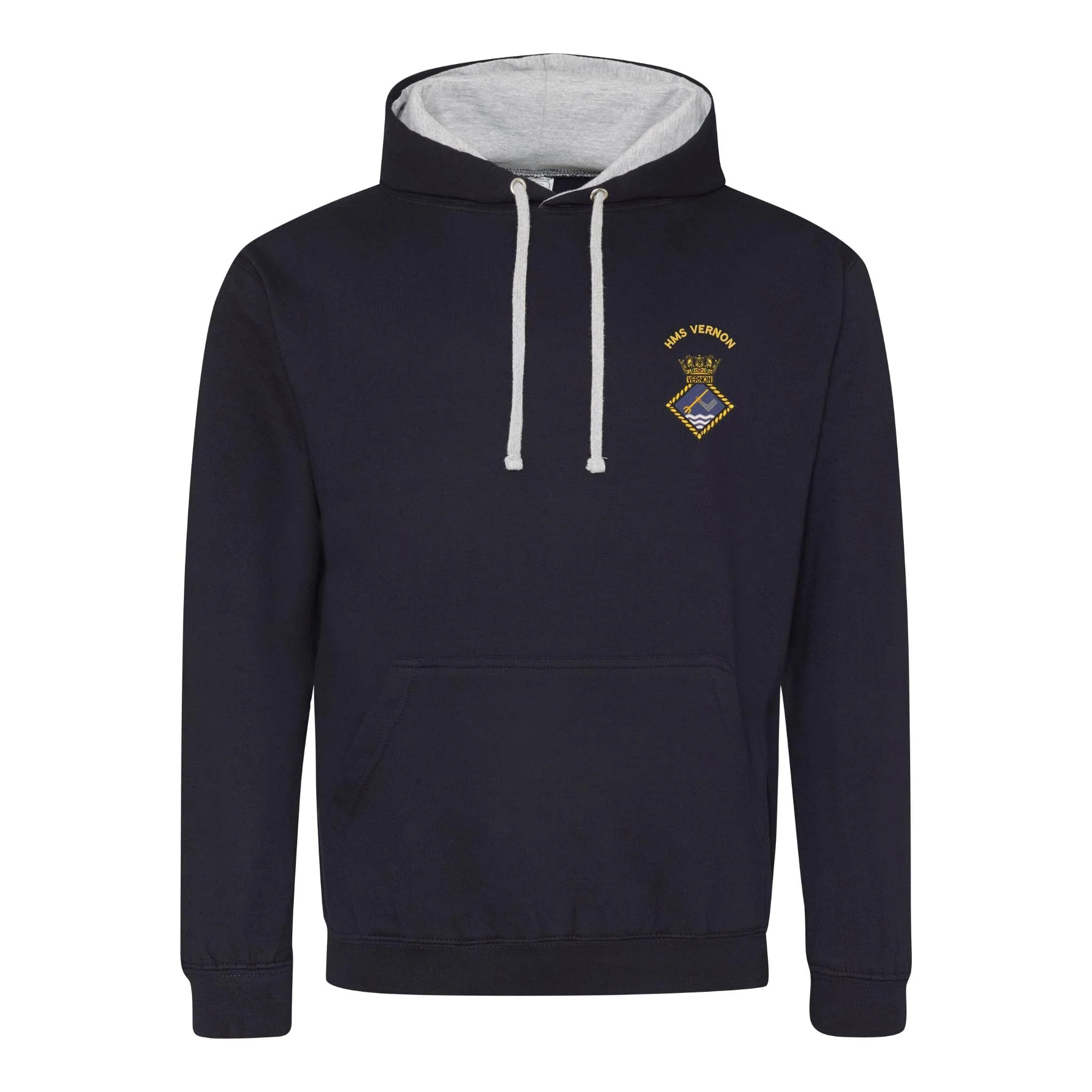 HMS Vernon Varsity Contrast Hoodie - Image 3