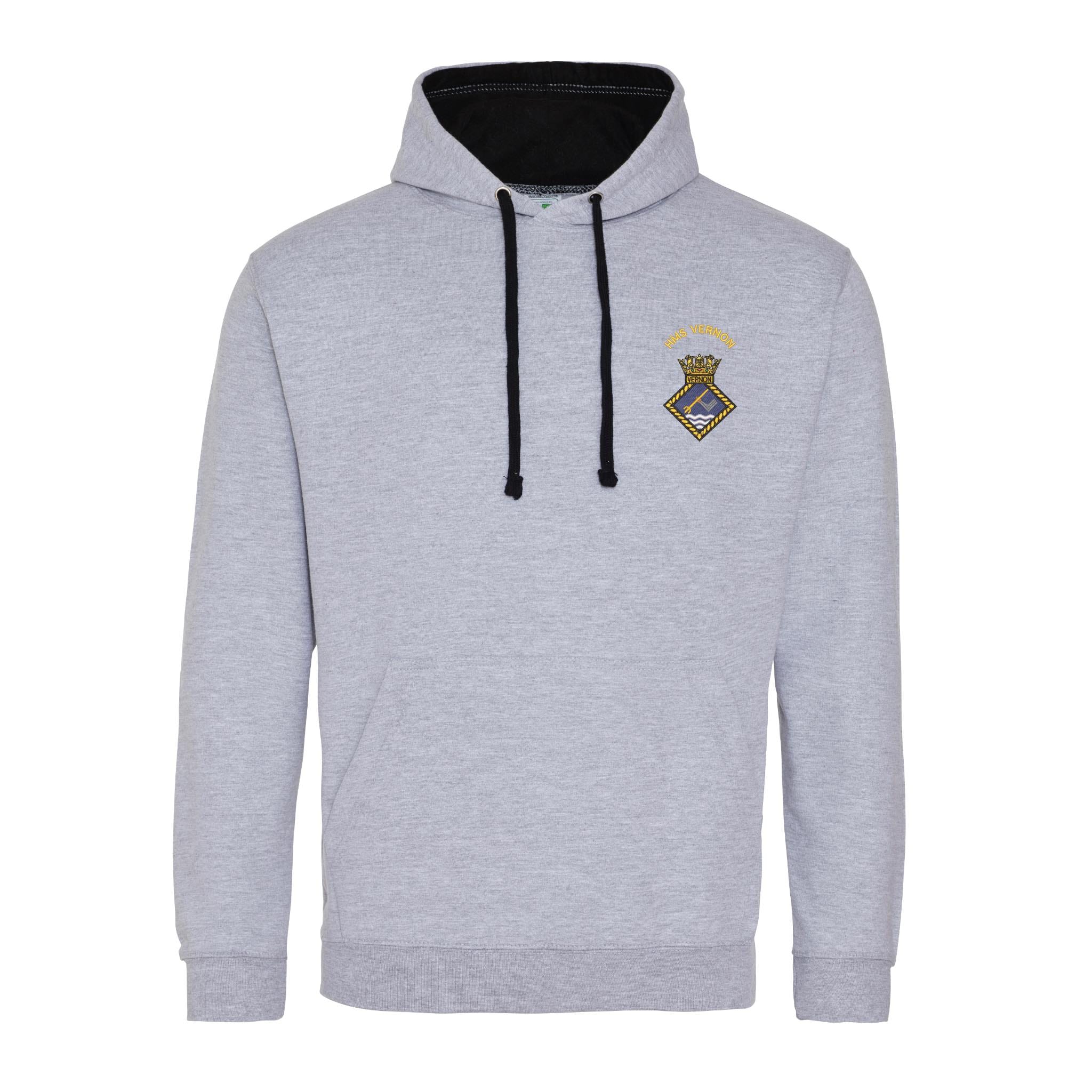 HMS Vernon Varsity Contrast Hoodie - Image 6