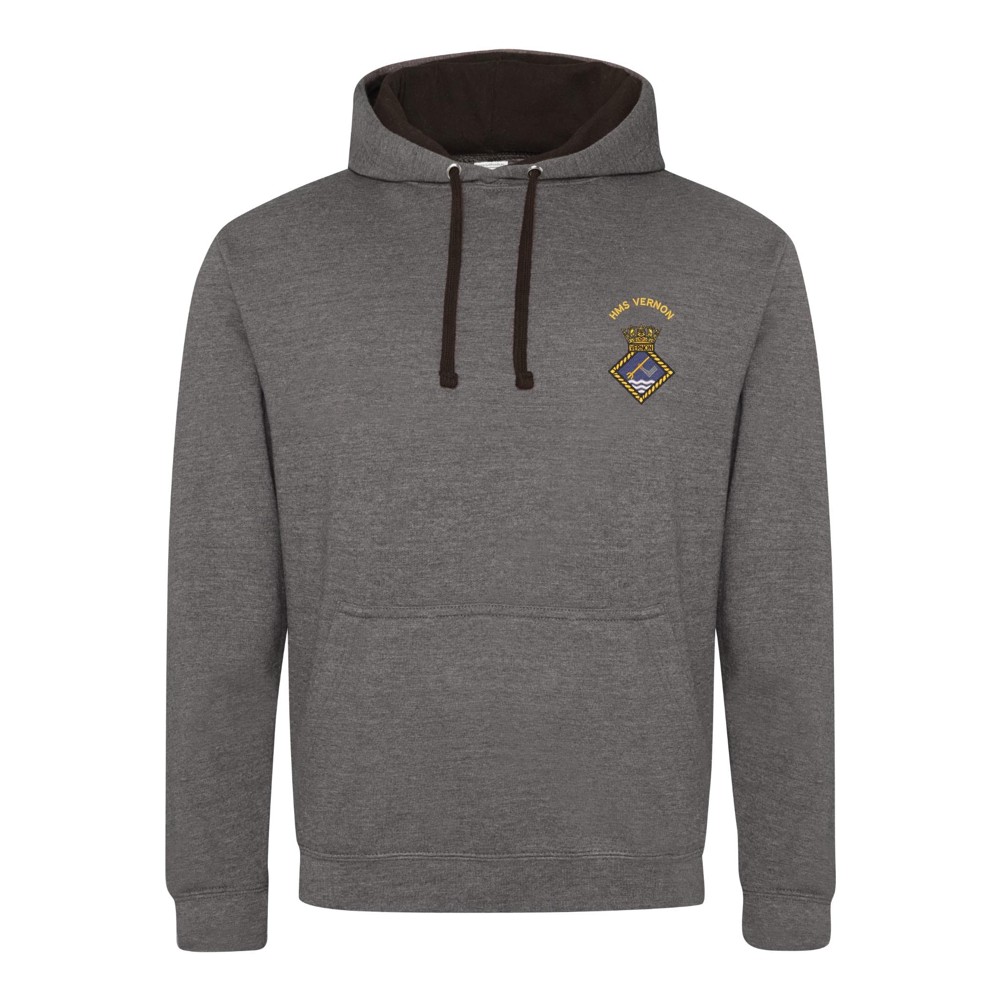 HMS Vernon Varsity Contrast Hoodie - Image 9