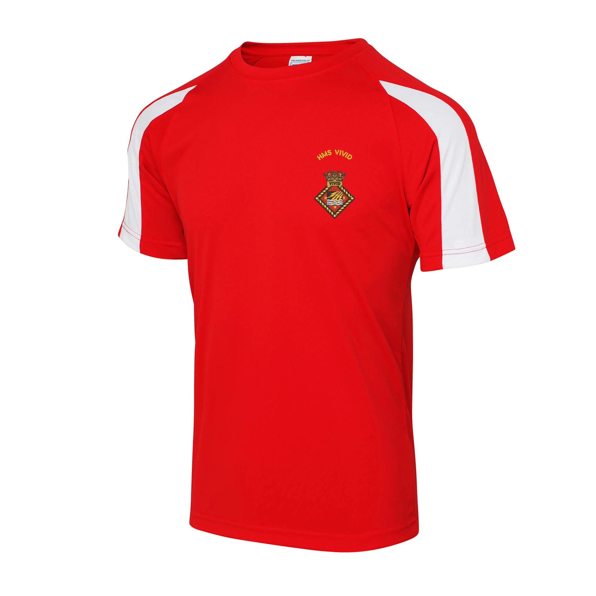 HMS Vivid Contrast Polyester T-Shirt - Image 4