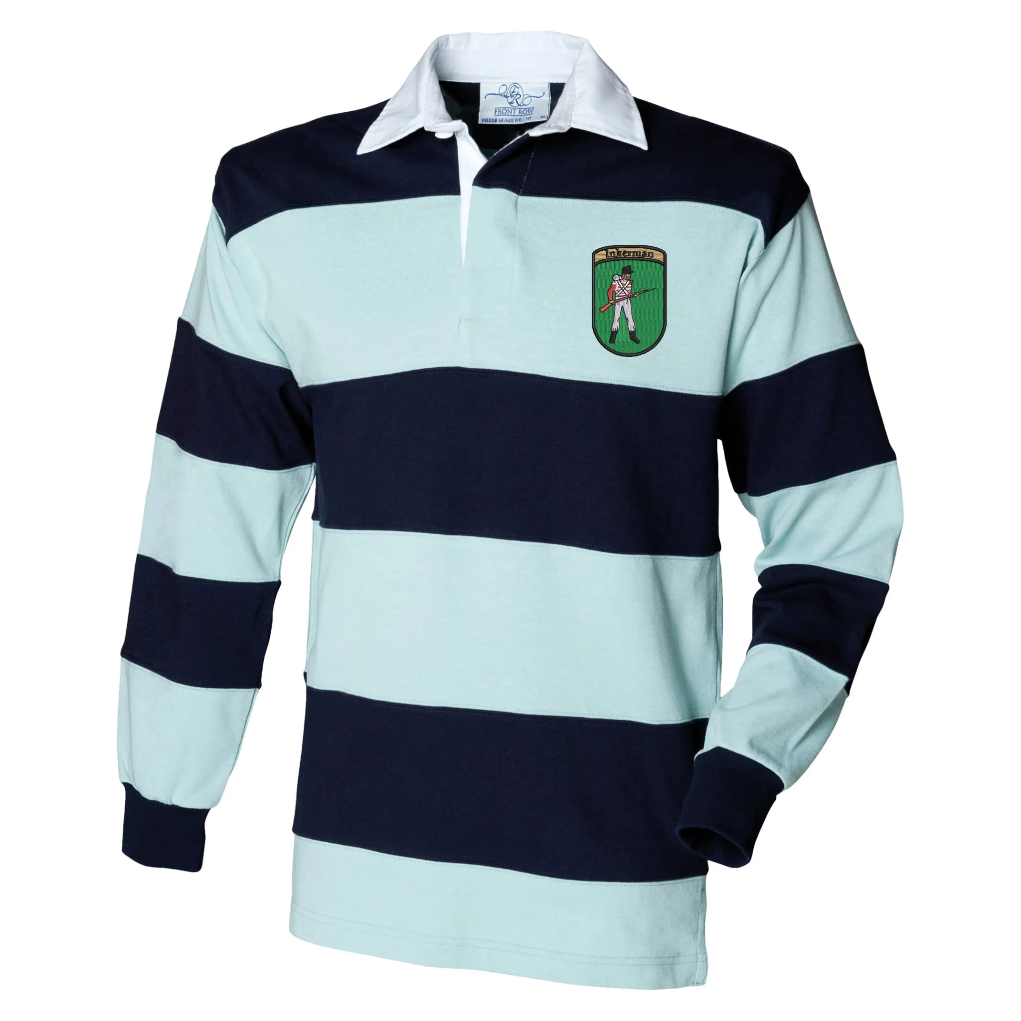 Inkerman Front Row Sewn Stripe Long Sleeve Rugby Shirt - Image 2