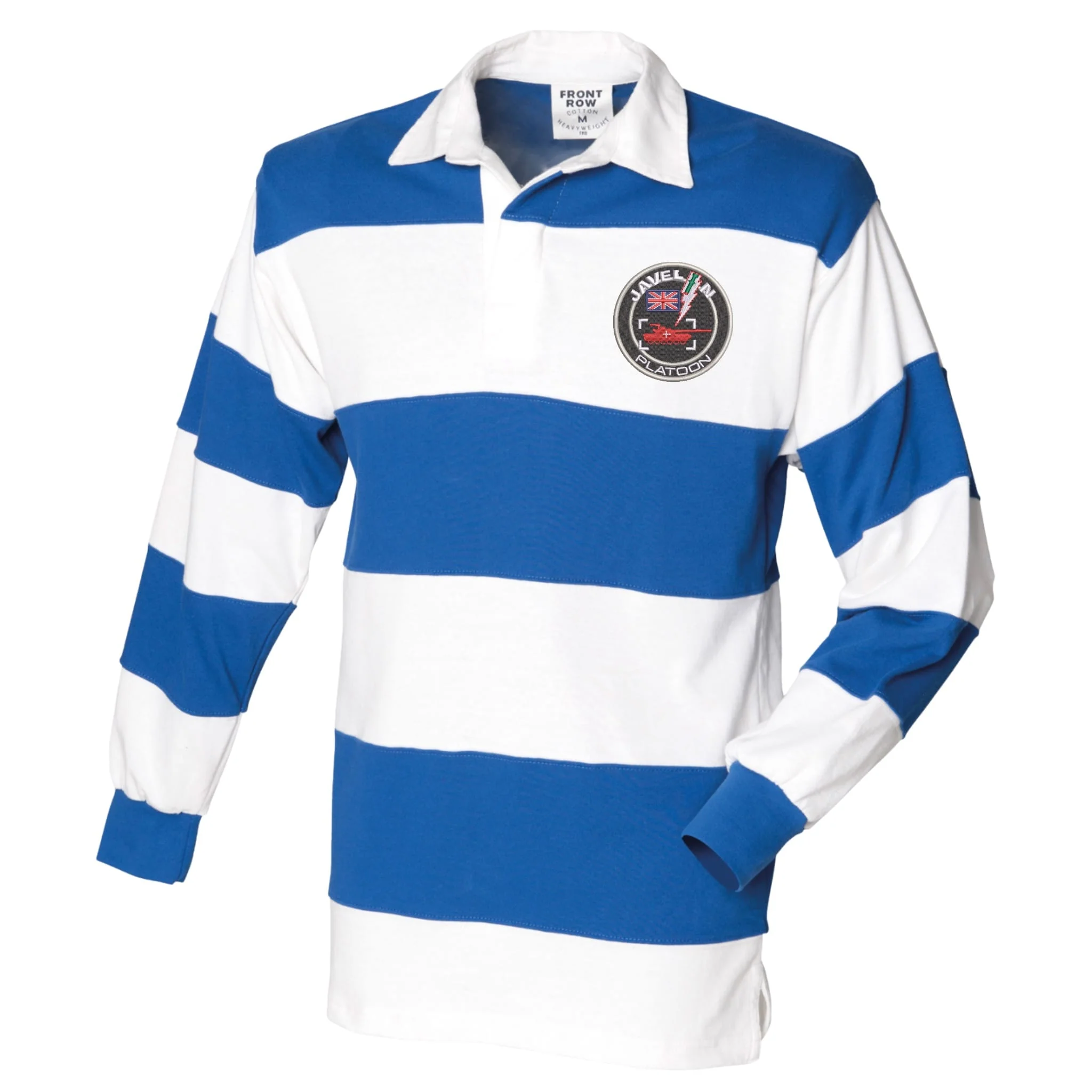 Javelin Platoon Front Row Sewn Stripe Long Sleeve Rugby Shirt - Image 4