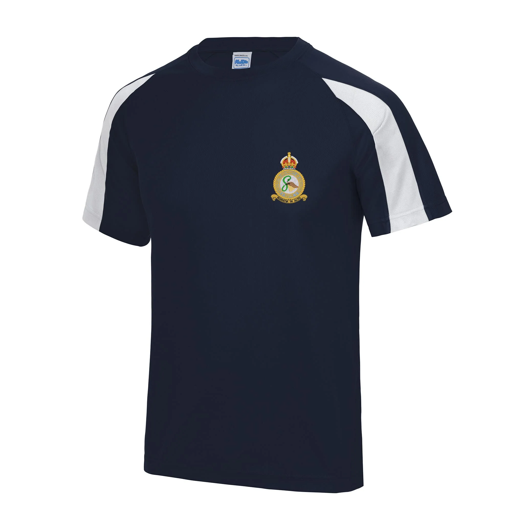 Manchester and Salford Universities Air Squadron Contrast Polyester T-Shirt - Image 5