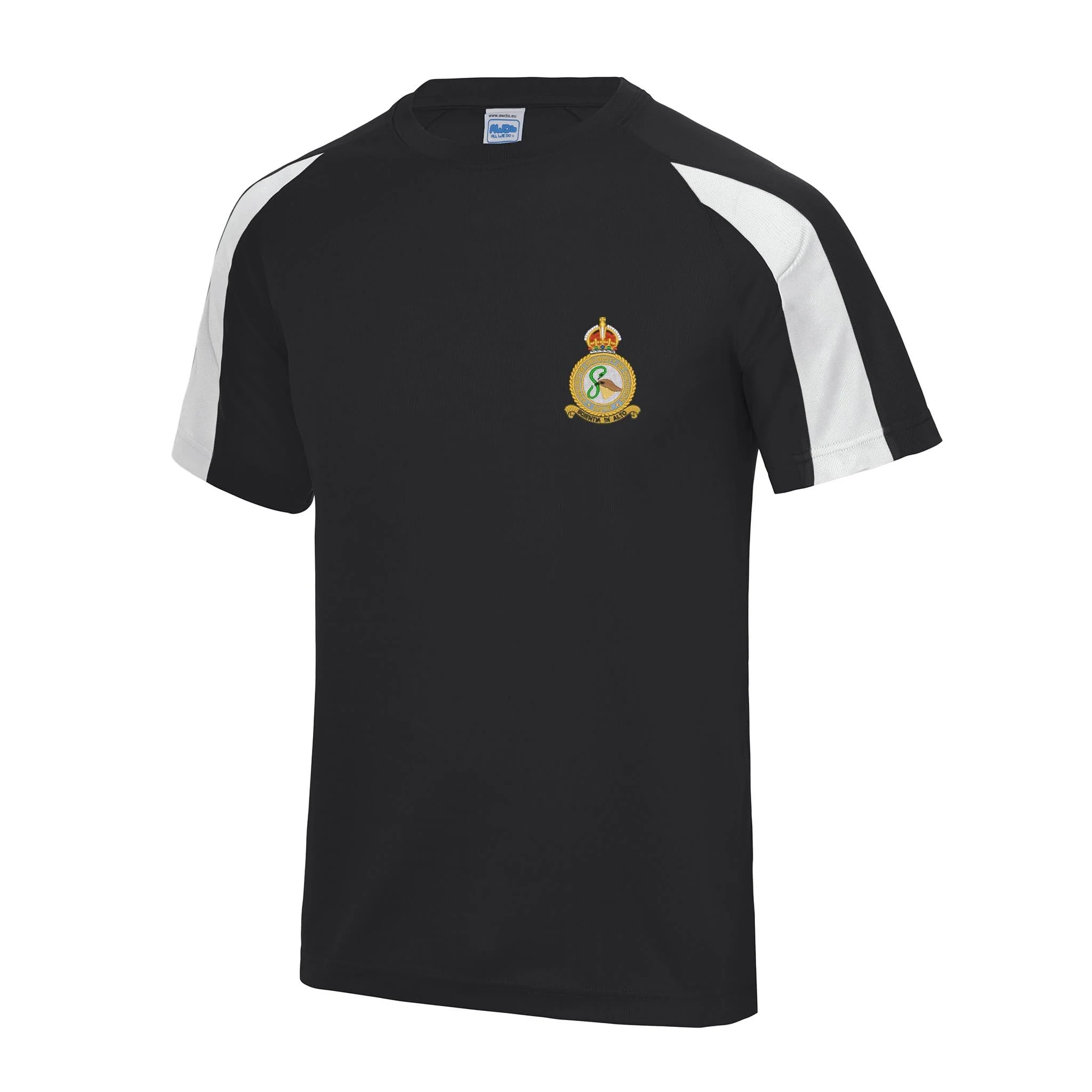 Manchester and Salford Universities Air Squadron Contrast Polyester T-Shirt - Image 6