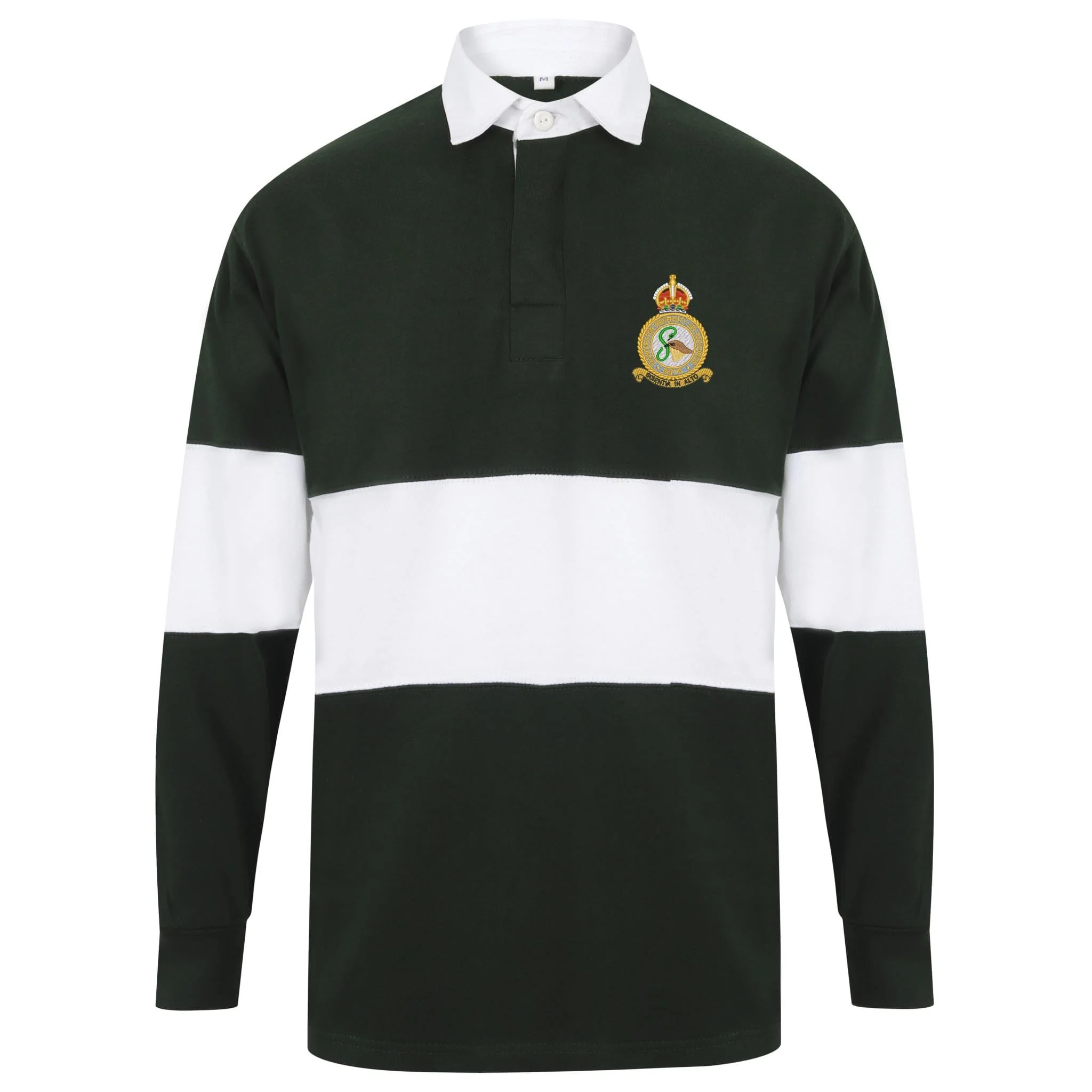 Manchester and Salford Universities Air Squadron Front Row Long Sleeve Panelled Rugby Shirt - Image 2