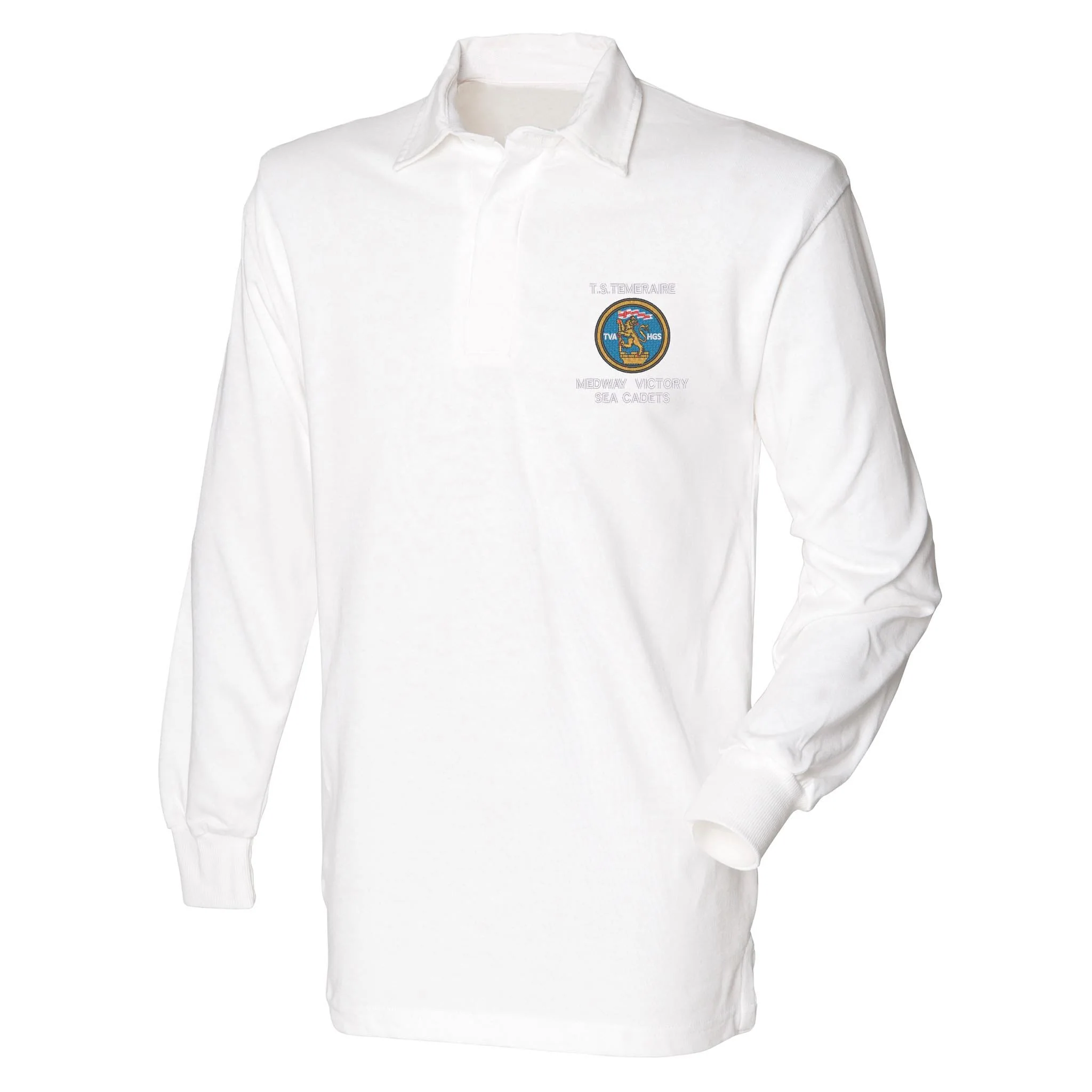 Medway Victory Sea Cadet Unit - TS Temeraire Front Row Long Sleeve Rugby Shirt - Image 4