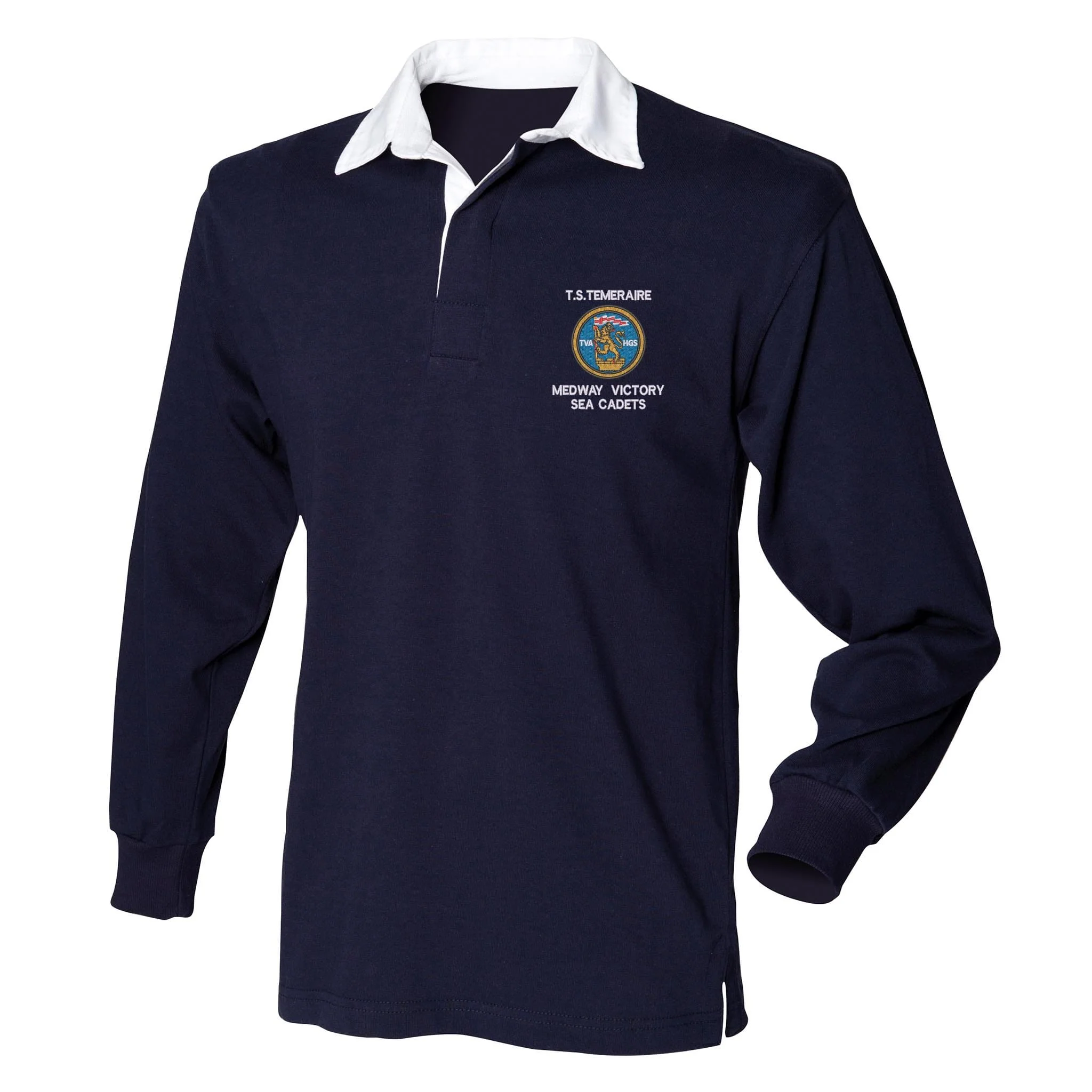 Medway Victory Sea Cadet Unit - TS Temeraire Front Row Long Sleeve Rugby Shirt - Image 7