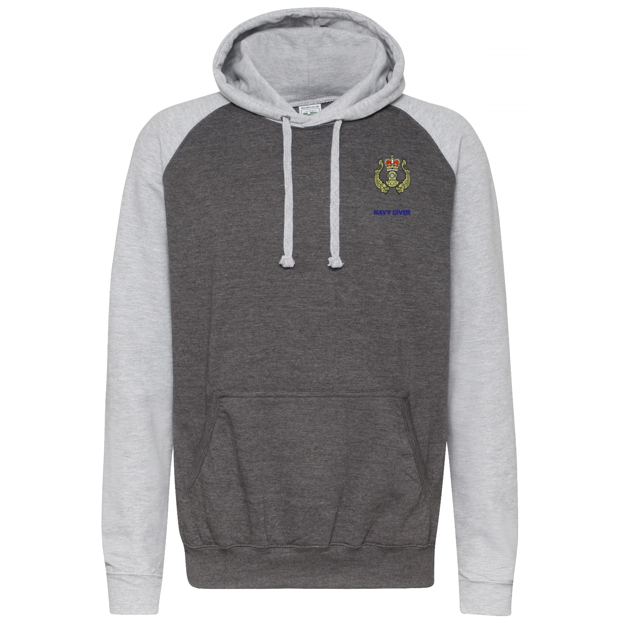 Navy Diver Contrast Hoodie - Image 3