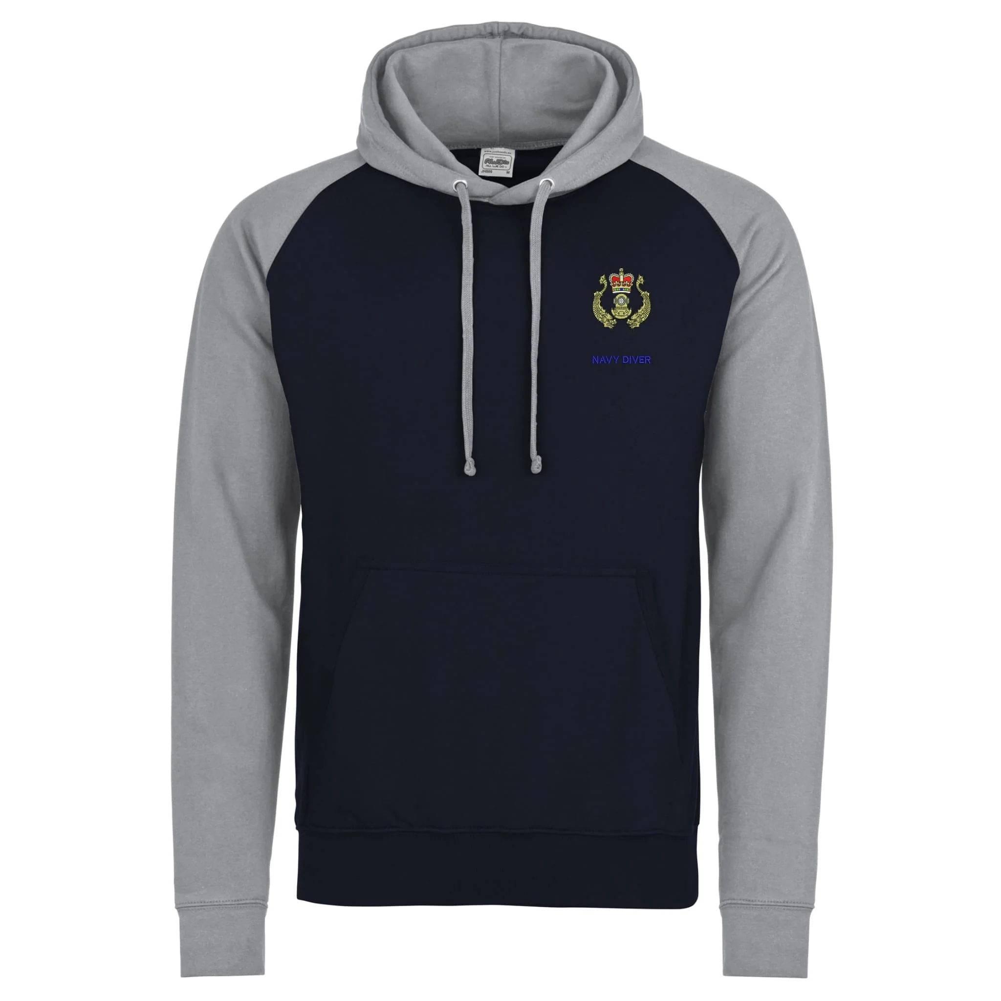 Navy Diver Contrast Hoodie - Image 4