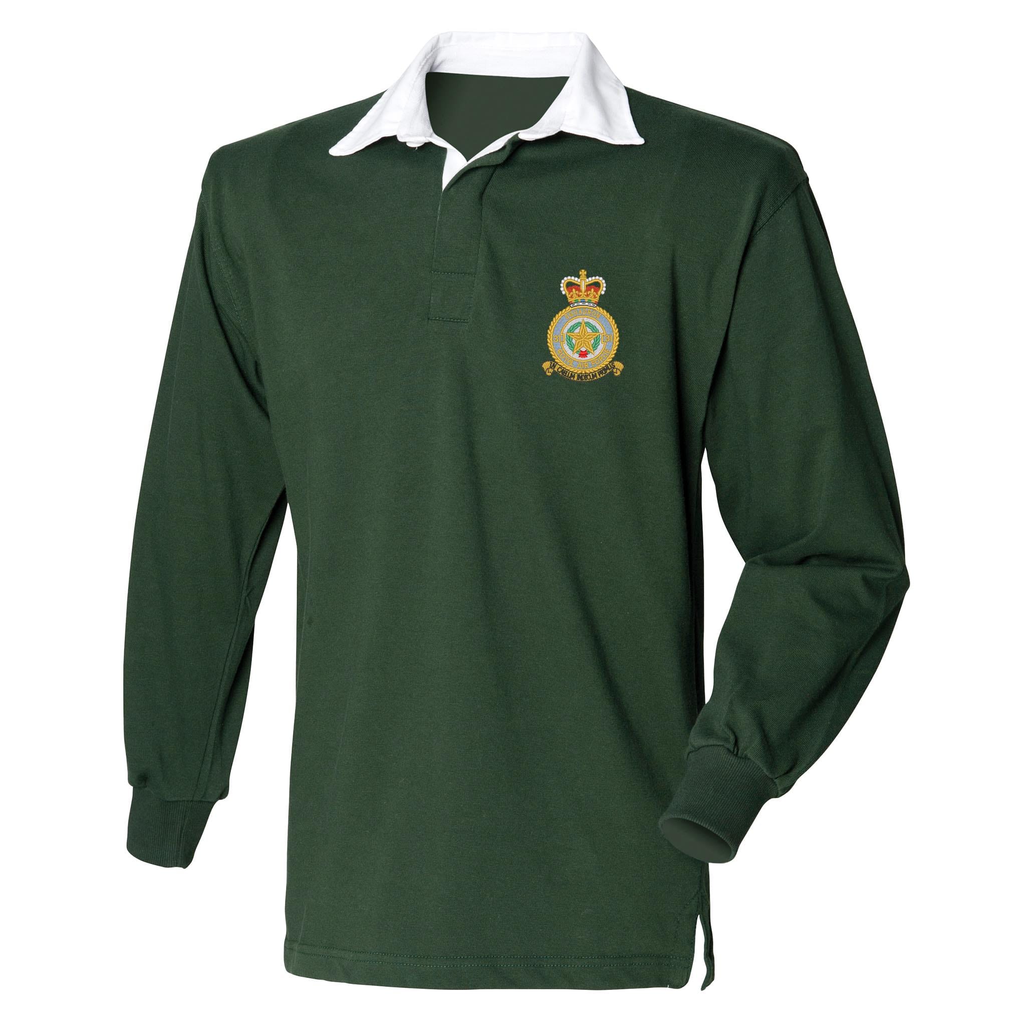 No 31 Squadron RAF Front Row Long Sleeve Rugby Shirt
