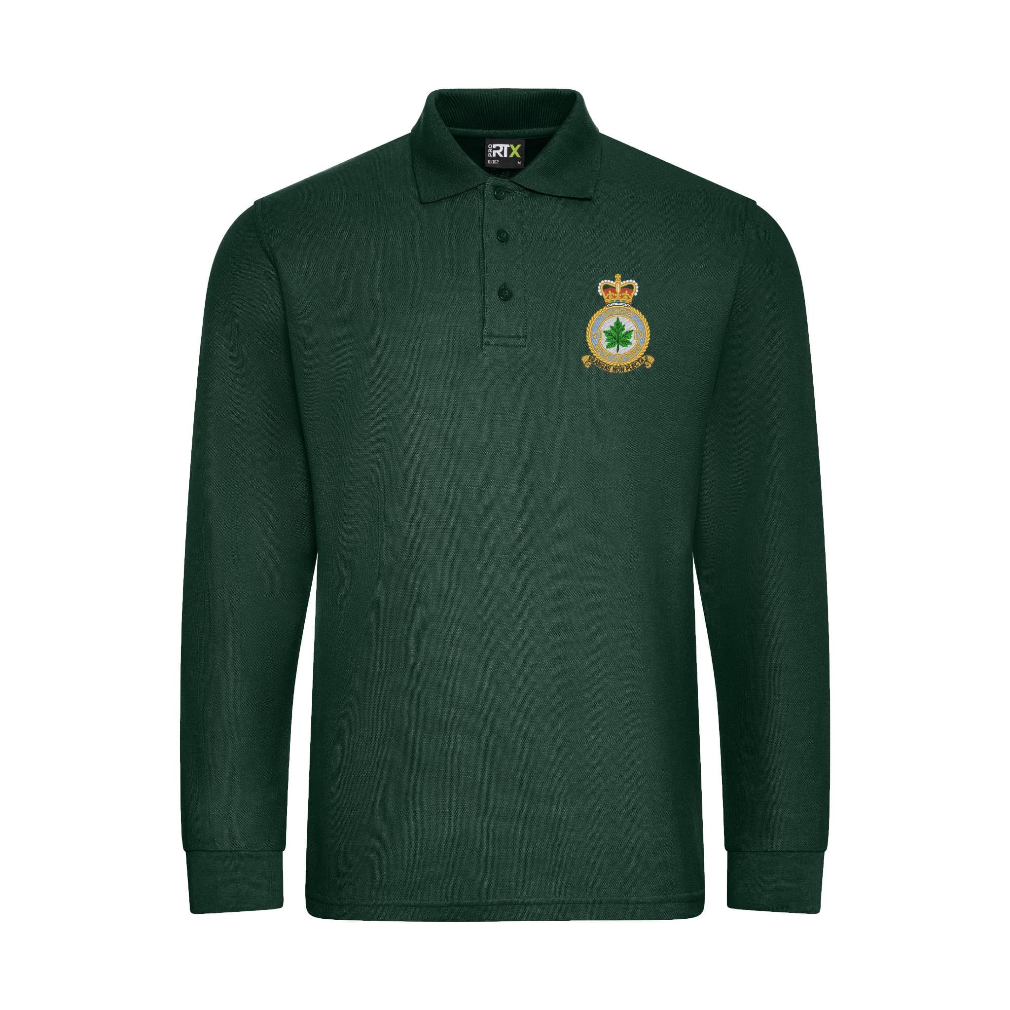 No 5 Squadron RAF Long Sleeve Polo Shirt - Image 2