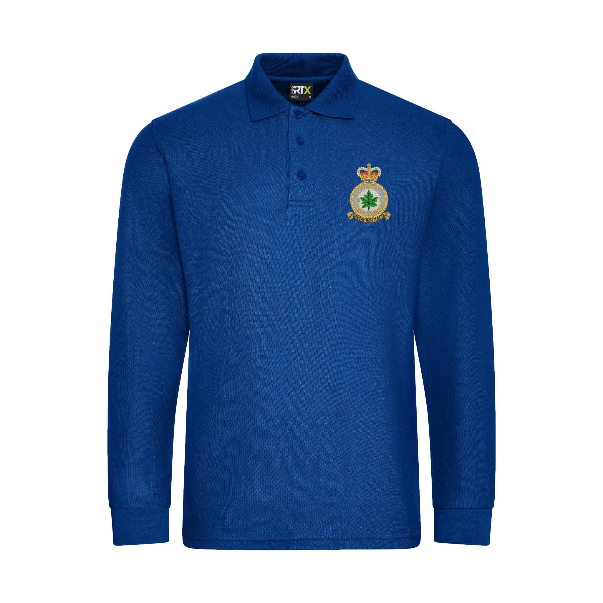 No 5 Squadron RAF Long Sleeve Polo Shirt - Image 5