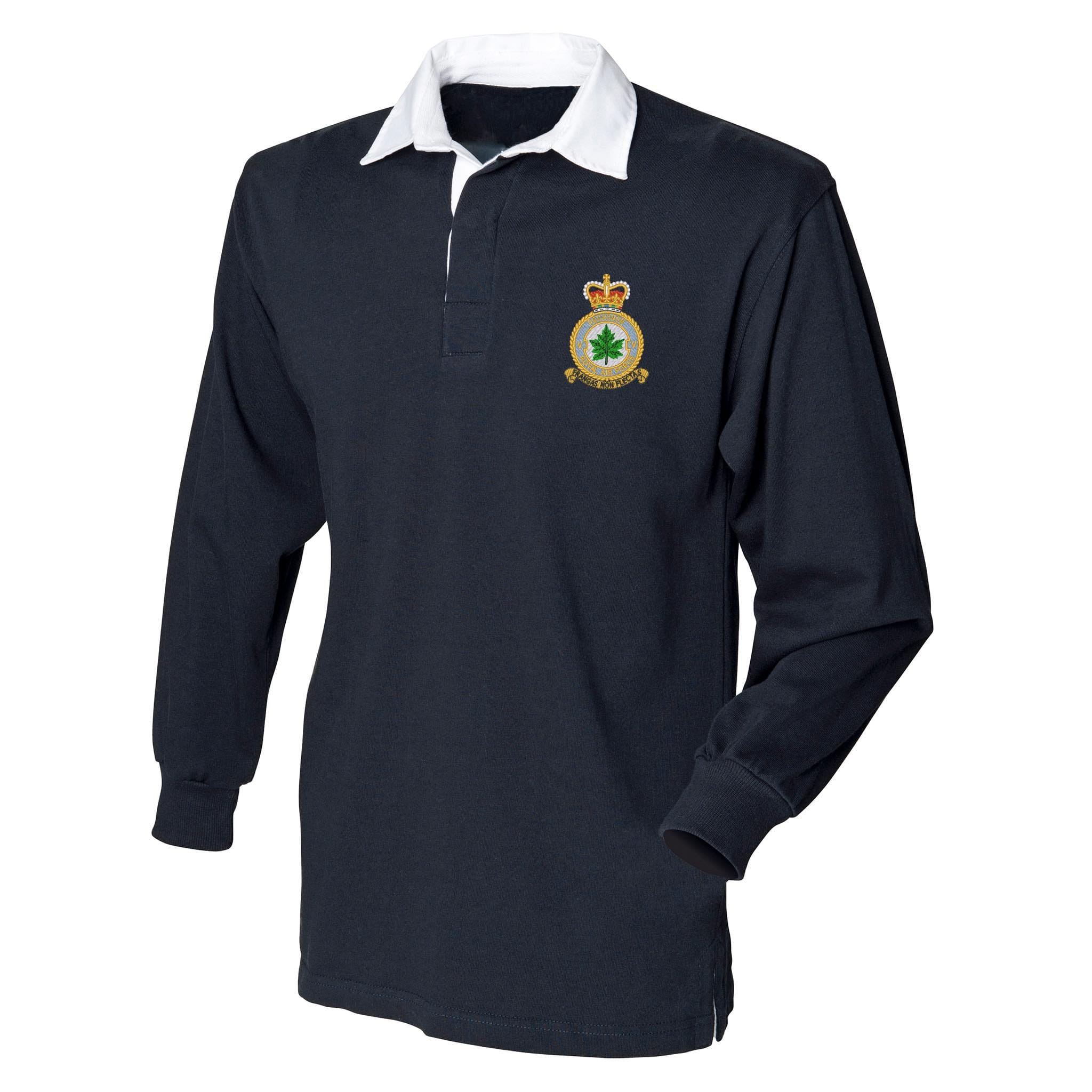 No 5 Squadron RAF Front Row Long Sleeve Rugby Shirt - Image 6
