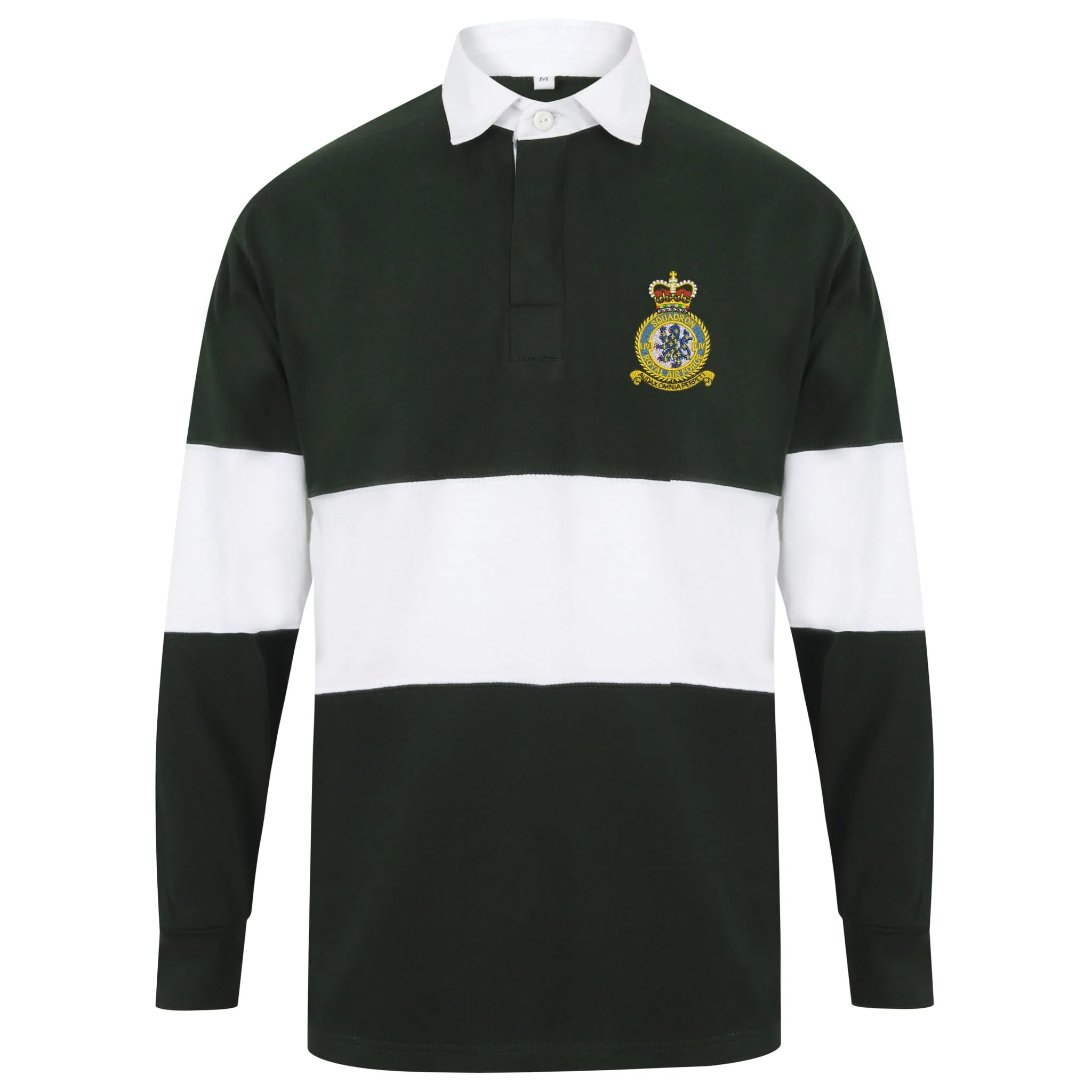 No 54 Squadron RAF Front Row Long Sleeve Panelled Rugby Shirt